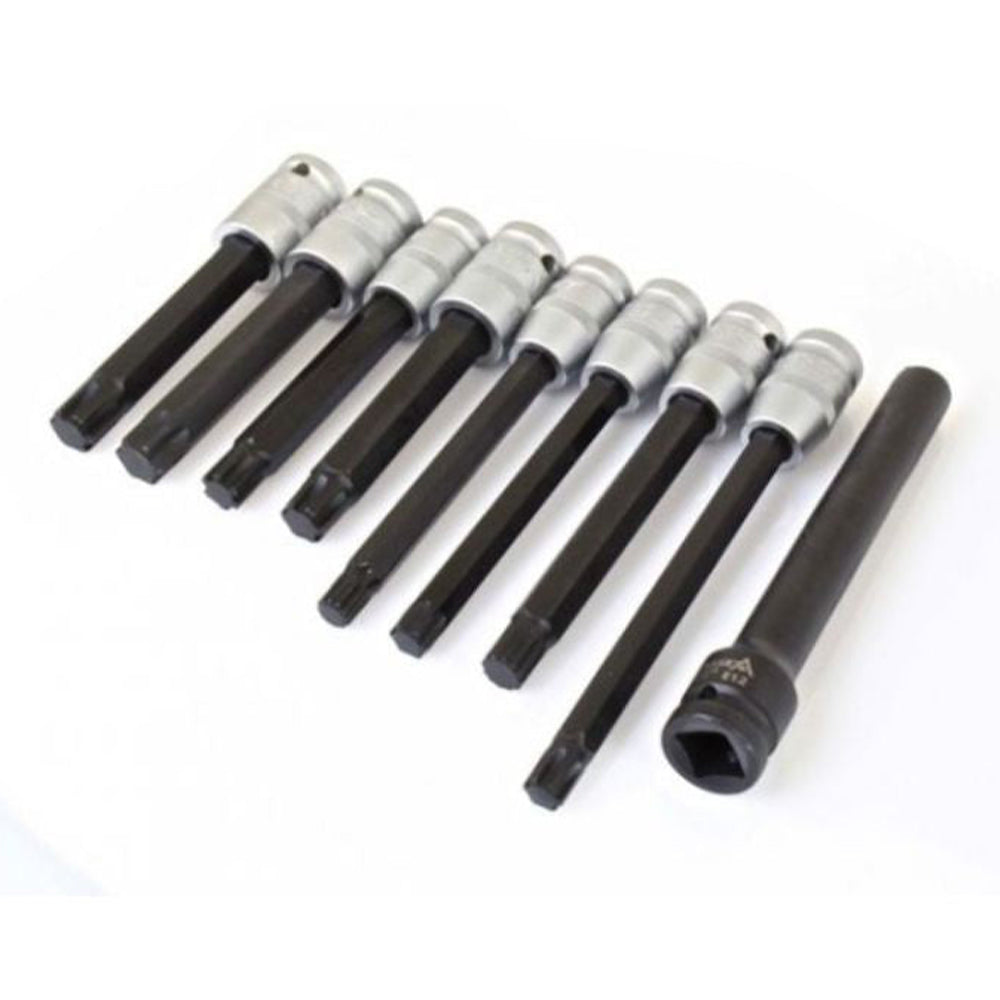 HENGERFEJ BIT DUGÓKULCS KÉSZLET 1/2" 9 DB