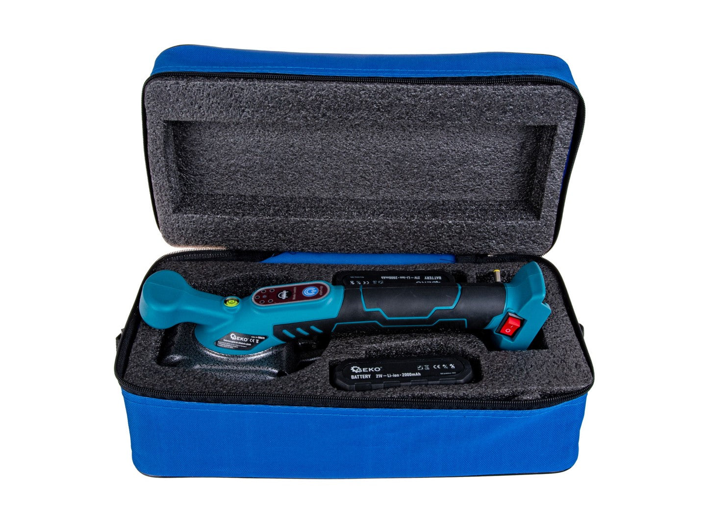 VIBRÁCIÓS TAPADÓKORONG JÁRÓLAPOKHOZ ÉS CSEMPÉKHEZ 2 AKKUMULÁTORRAL 21V 2000 MAH