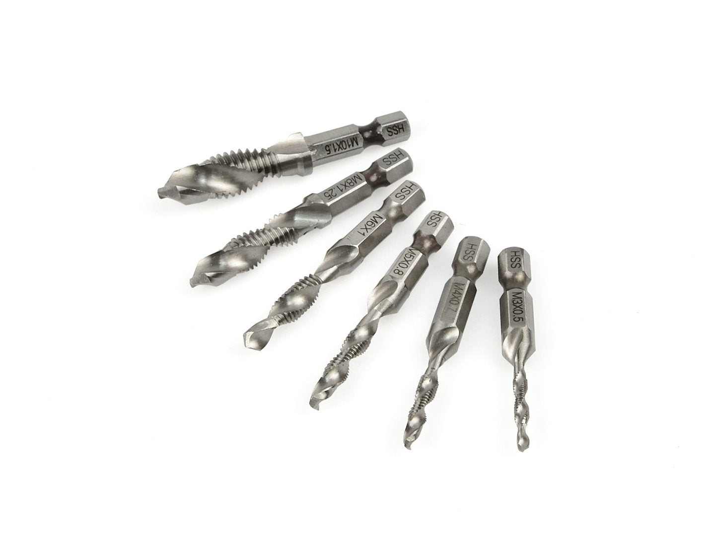 FÚRÓSZÁR KÉSZLET HSS HEX 1/4" M3–M10 6 DB GEKO