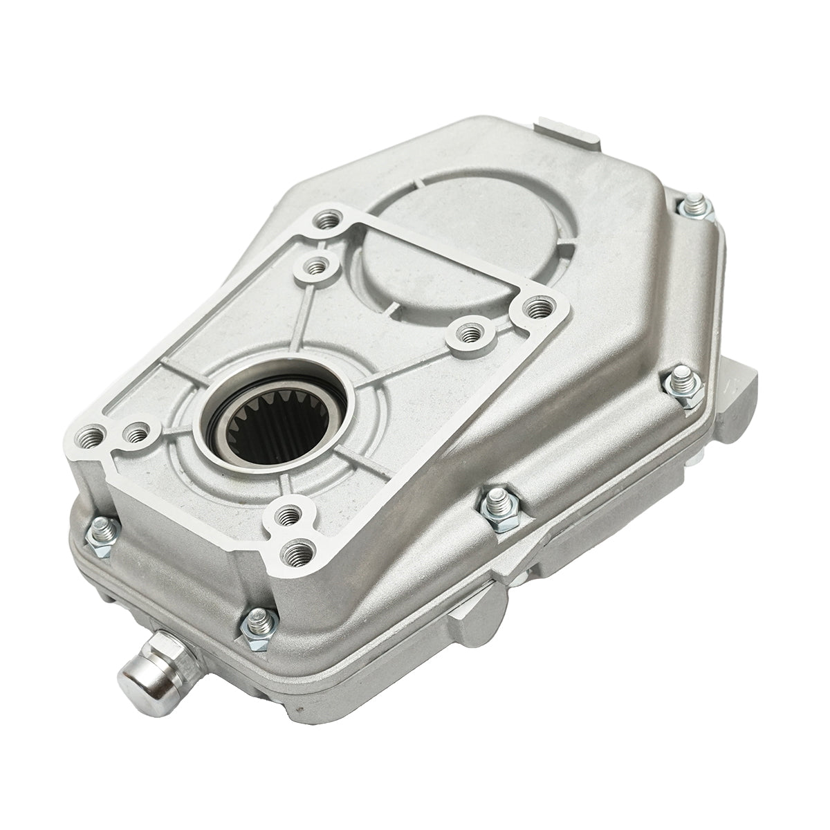 Fordulatszám-növelő alumíniumból, KM7004, anya típus, szabványos traktor tengelyprofilhoz, Z=6, 1 3/8", DIN 9611, szorítással