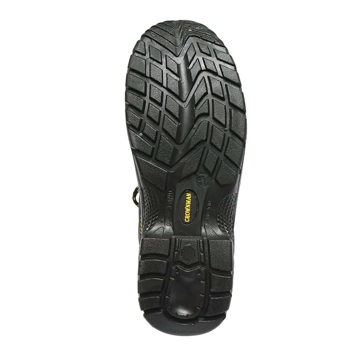 Védőbakancs acél lábujjvédővel és acél talplemezzel, 41-es méret, Crownman