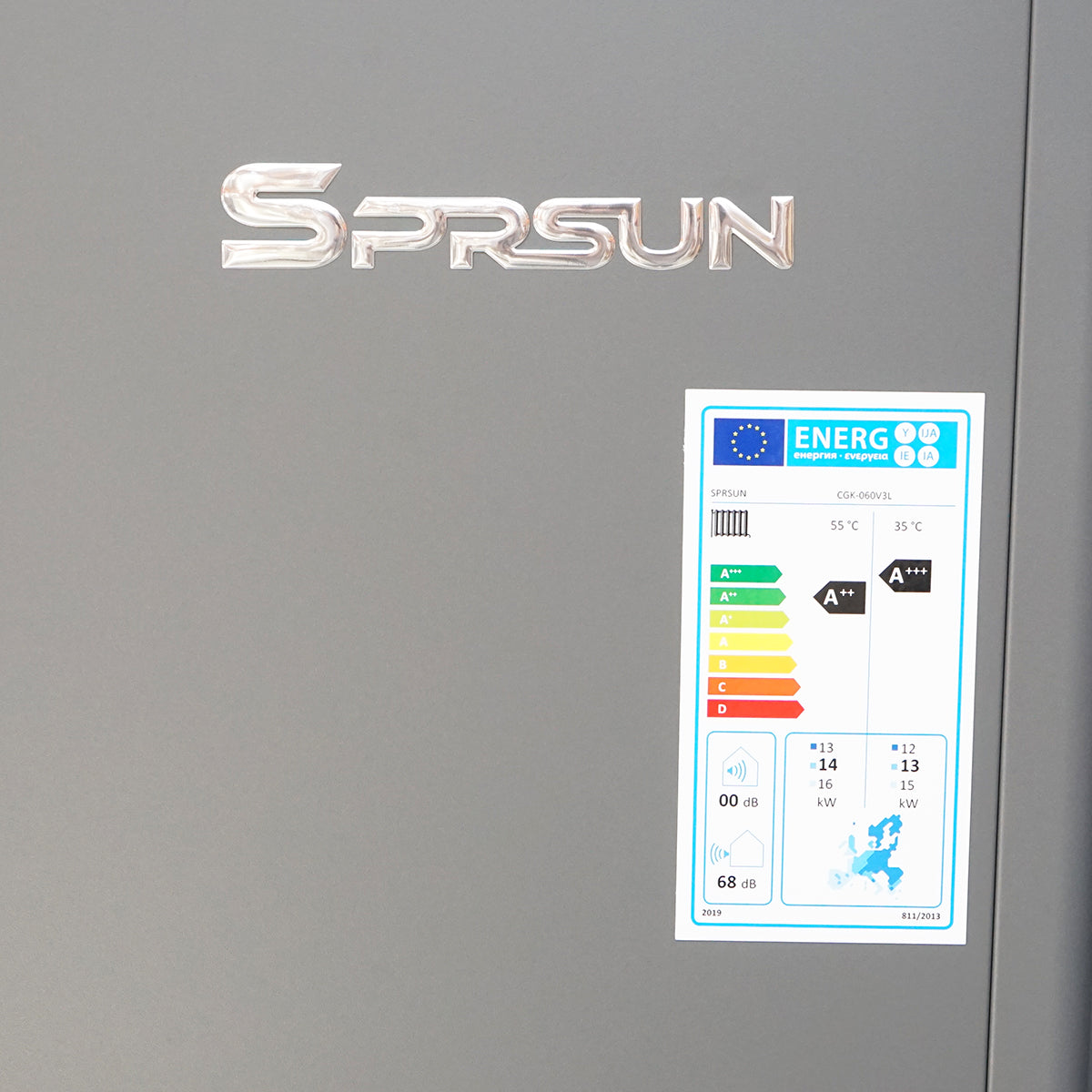 Monoblokkos levegő-víz hőszivattyú, 22 kW, 380V, telepítési készlettel, SPRSUN