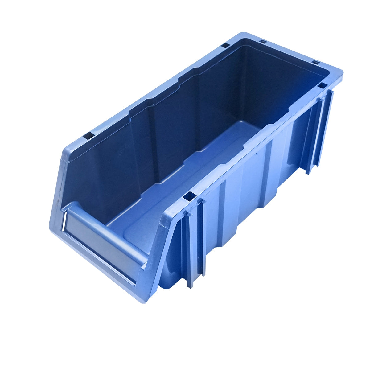 ALKATRÉSZTÁROLÓ ÁLLVÁNY 16 TÁROLÓ DOBOZZAL, KÉK MŰANYAG 680X510X1100MM