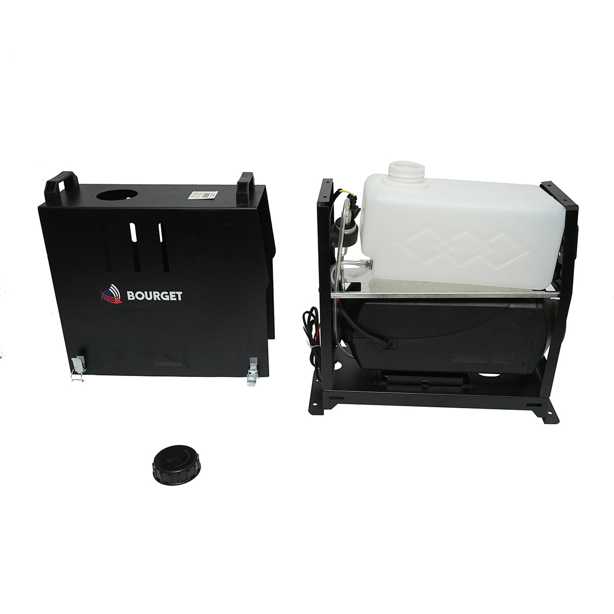 Állóhelyzeti fűtés, gazdaságos sirocou 12–24V, 5KW, LCD kijelzővel és távirányítóval, Bourget