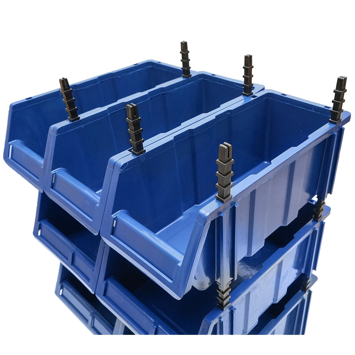 ÁLLVÁNY 13 TÁROLÓ DOBOZZAL, KÉK MŰANYAG DOBOZOK, 510X400X1000MM