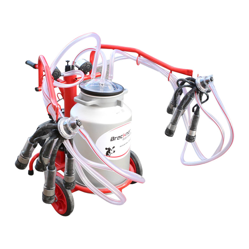 Tehén fejőgép 2 egységgel 40L alumínium tartály, vákuummal, Breckner Germany