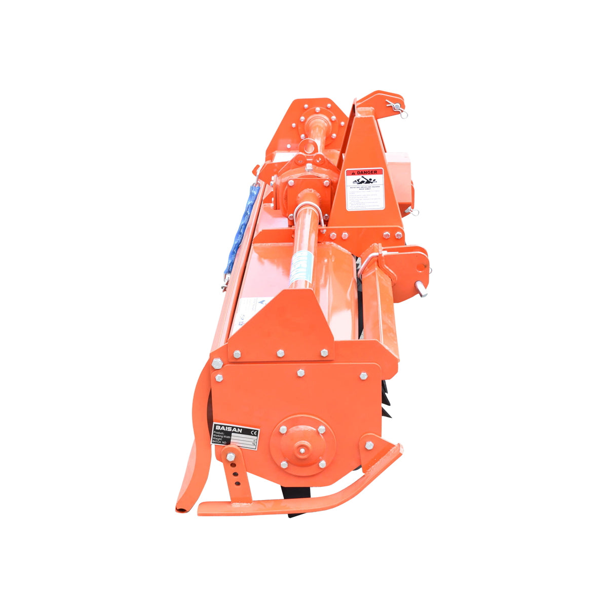 TS81 szárzúzó hárompontos felfüggesztéssel, kardánnal, 55–75 LE szükséglet, 2 m munkaszélesség, 12–16 cm mélység, 54 késsel, Baisan