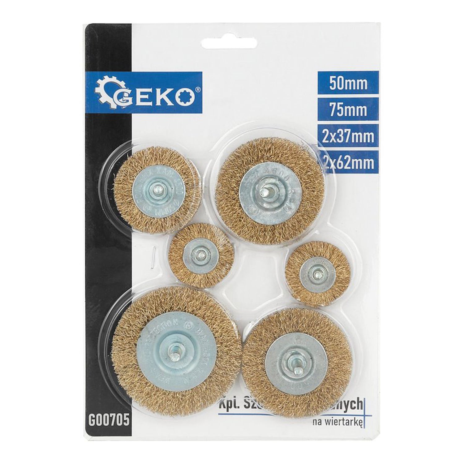 DRÓTKEFE KÉSZLET FÚRÓGÉPHEZ 6 DB GEKO