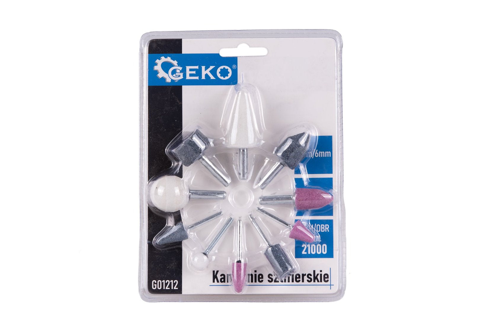 CSISZOLÓKŐ KÉSZLET 3 MM ÉS 6 MM 12 DB GEKO