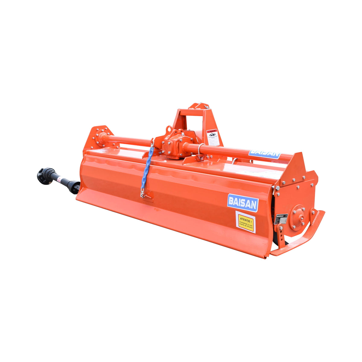 TS81 szárzúzó hárompontos felfüggesztéssel, kardánnal, 55–75 LE szükséglet, 2 m munkaszélesség, 12–16 cm mélység, 54 késsel, Baisan