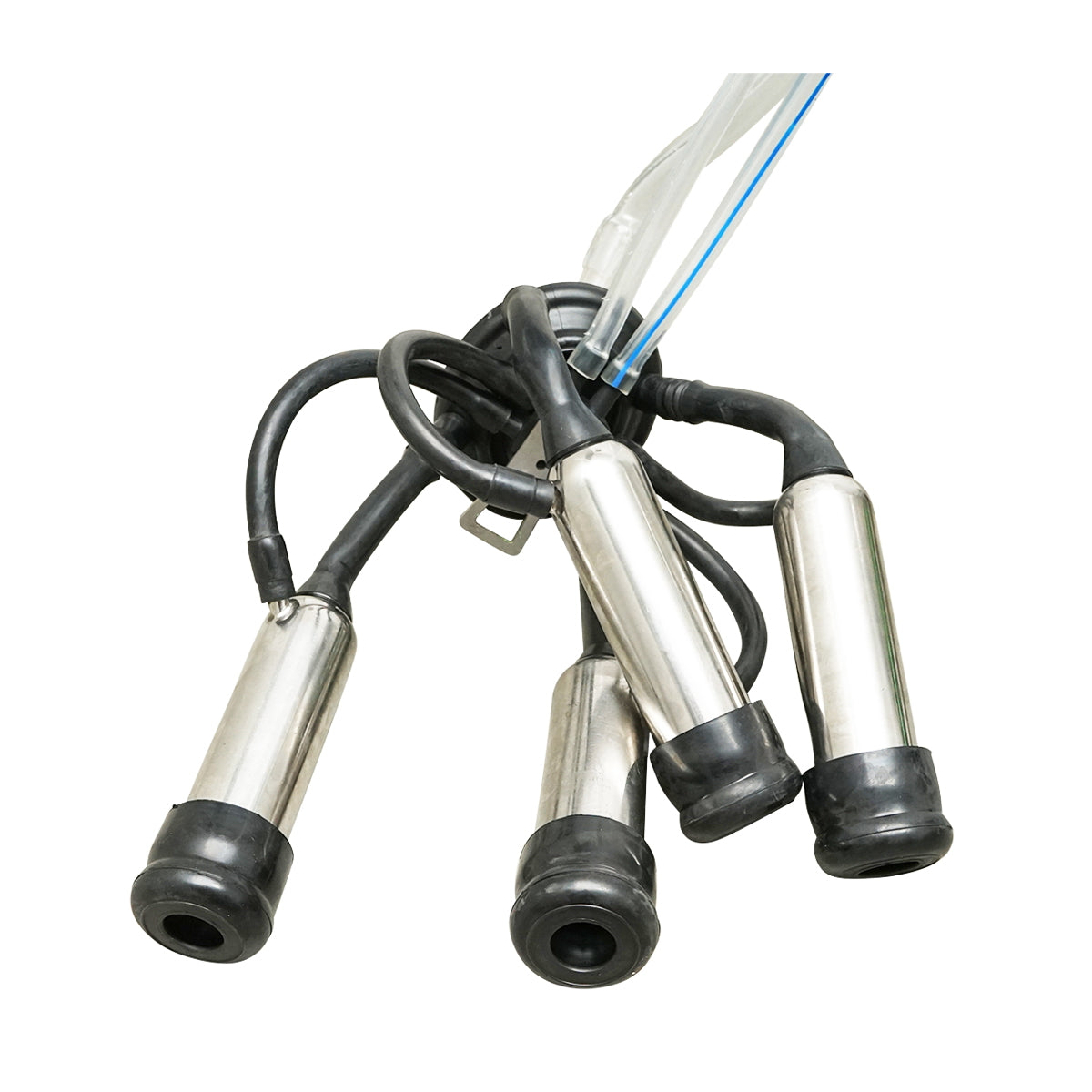 Tehénfejő gép, 2 állásos, 40 literes rozsdamentes acél tartállyal, vákuumtartállyal és nyomáskiegyenlítő palackkal, Breckner Germany