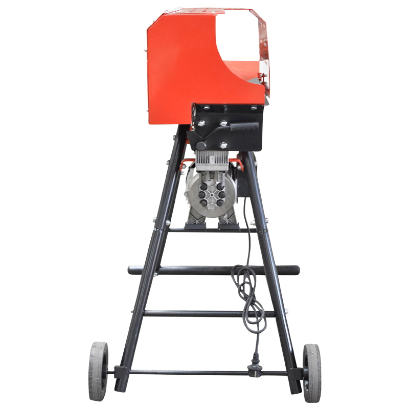 Vízszintes rönkhasító, 7 tonnás, 230 V, 2 kW, állítható magasságú állvánnyal és védelemmel, Breckner Germany