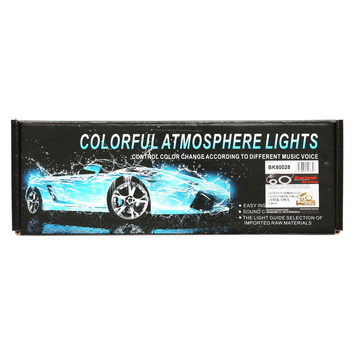 Belső RGB LED hangulatvilágítás készlet autóba, 12V/6A, távirányítóval