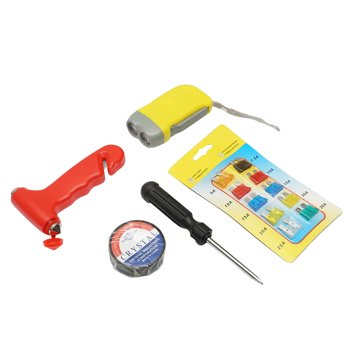 AUTÓ BIZTOSÍTÉK KÉSZLET VÉSZHELYZETI KÉSZLETTEL 10 DB BRECKNER GERMANY