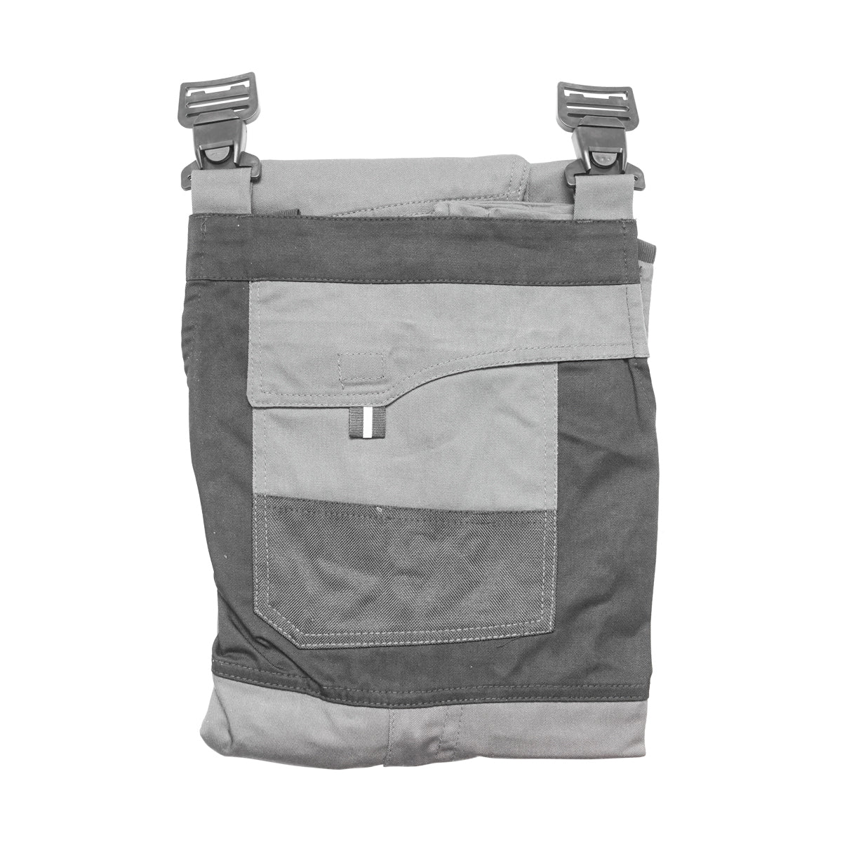 Mellrészes munkásnadrág (kantáros nadrág), poliészter és pamut anyagból, szürke-fekete, L méret, Breckner Germany