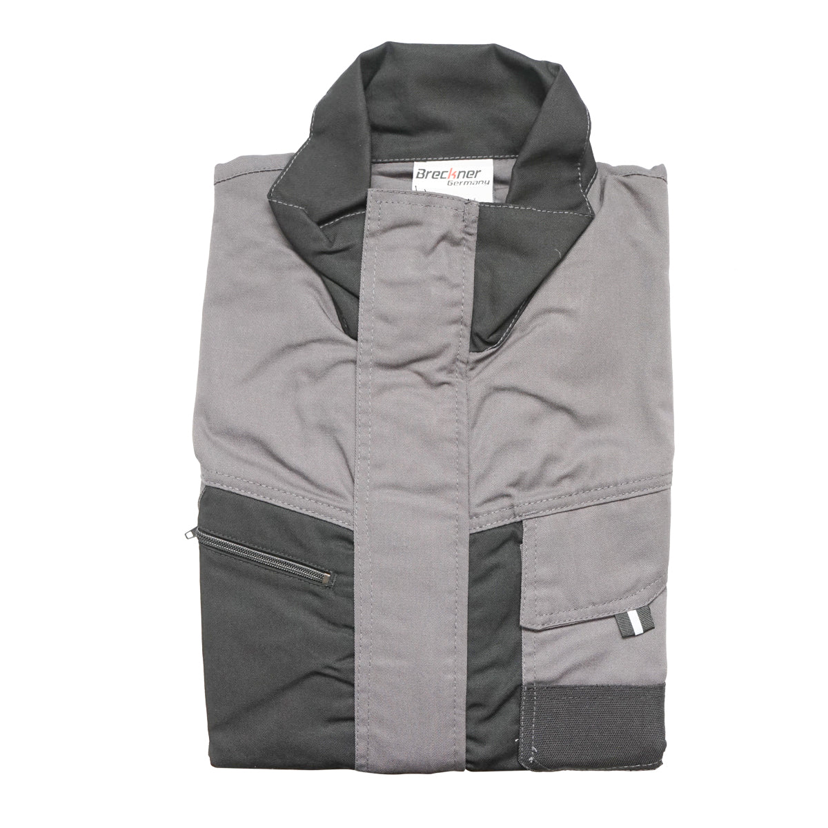 Munkadzseki poliészter és pamut keverékből, szürke-fekete, M méret, Breckner Germany