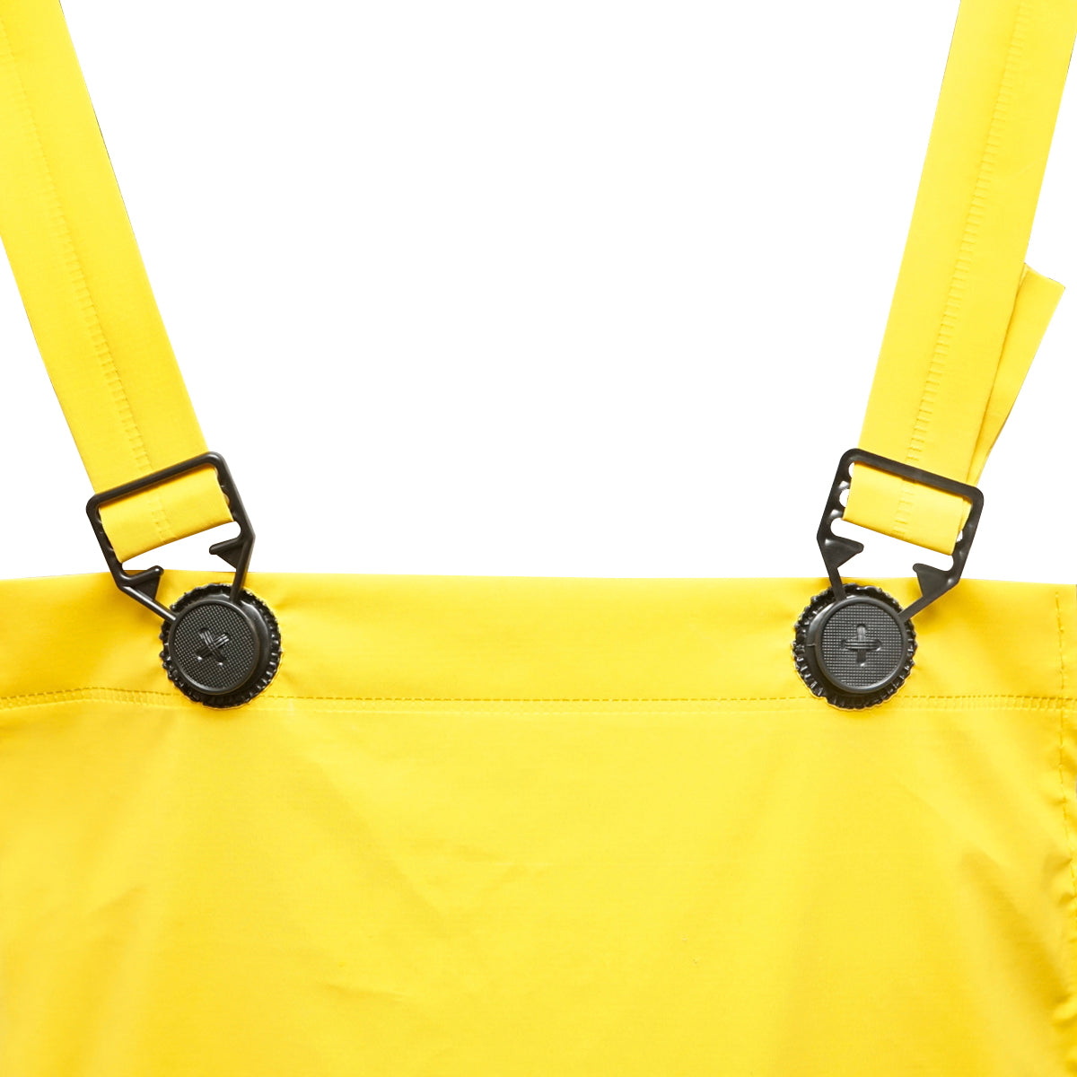 Esőálló munkaruha, L méret, kapucnis kabáttal és kertésznadrággal, poliészter és PVC, sárga, Breckner Germany