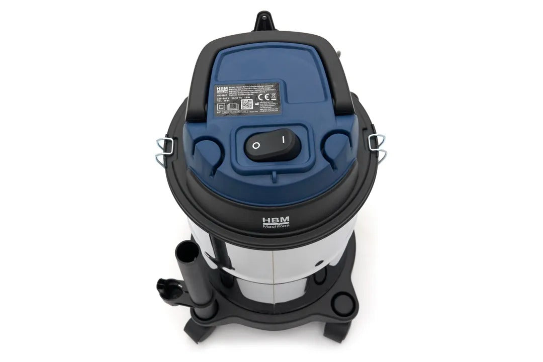 PROFESSZIONÁLIS NEDVES/SZÁRAZ PORSZÍVÓ 1000 W 15 L KOMPAKT ÉS CSENDES HBM