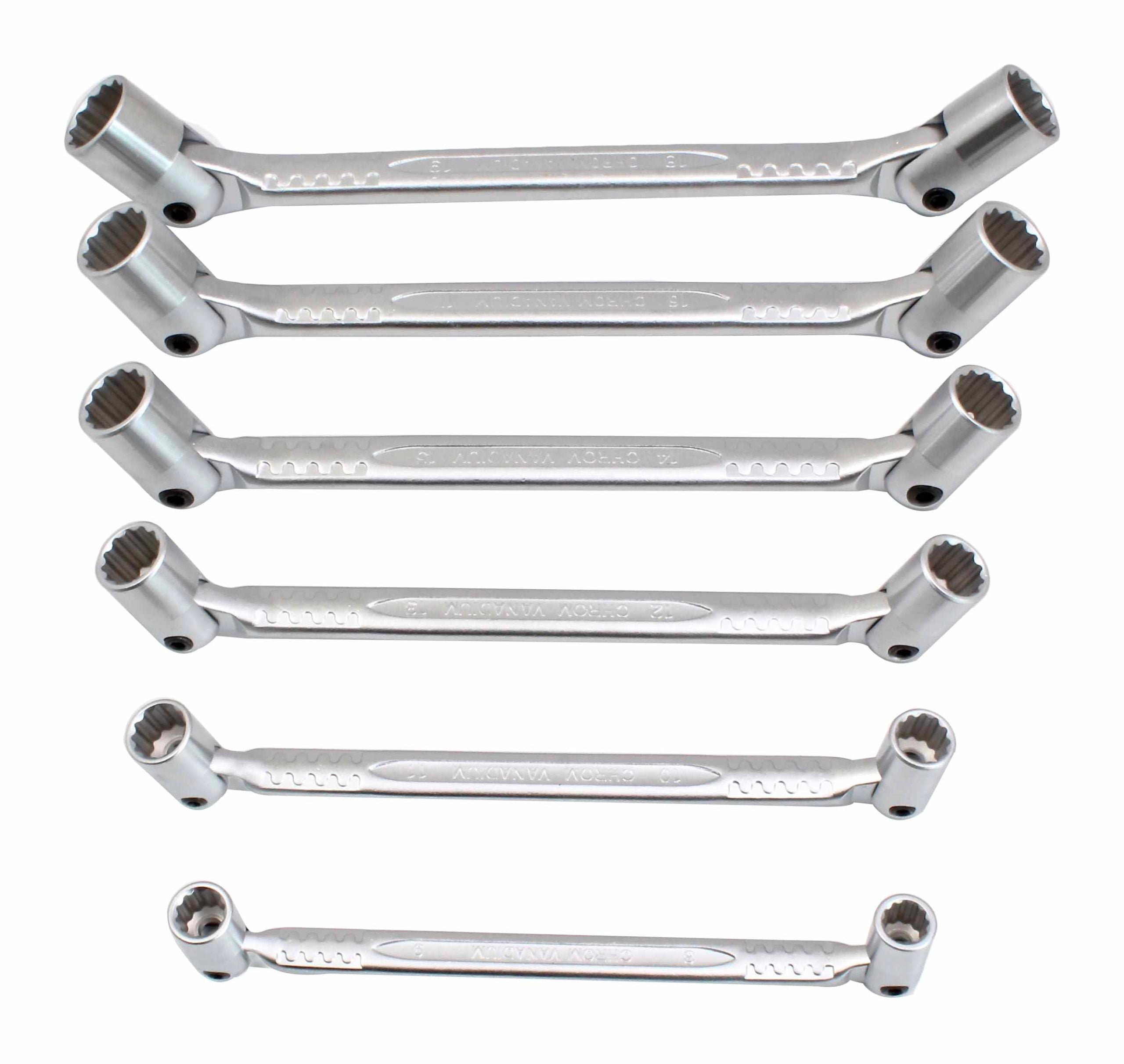 DUPLA CSUKLÓS DUGÓKULCS KÉSZLET 8-19MM 12 KULCS