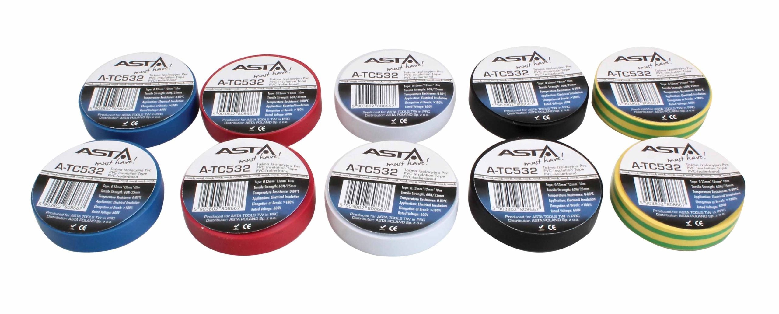 PVC SZIGETELŐSZALAG KÉSZLET 10 DB 12 MM