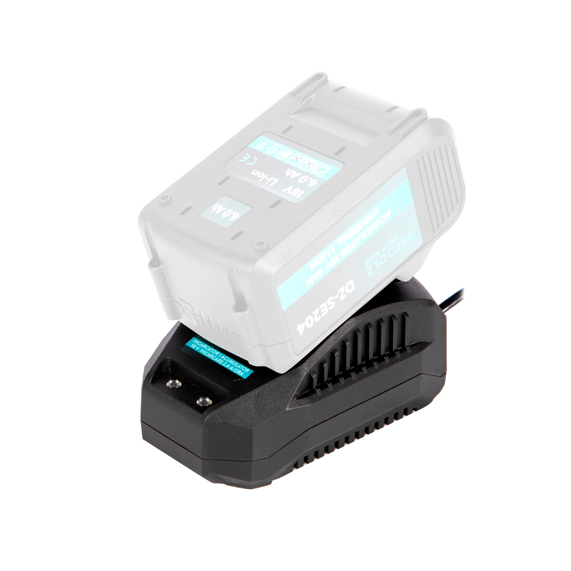 DUPLA AKKU TOLTŐ LI-ION 18V 2.4 A DETOOLZ