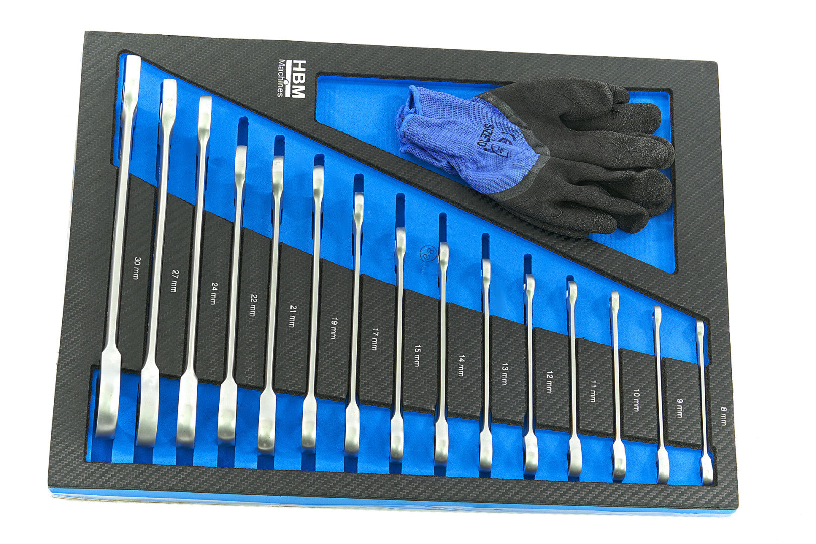 PROFESSZIONÁLIS FELSZERELT SZERSZÁMOS KOCSI – SZERSZÁMOS SZEKRÉNY HBM 7 FIÓKKAL, 262 DARABOS KÉSZLET, 7 SZÉNMODUL – HOLLANDIA, PRÉMIUM