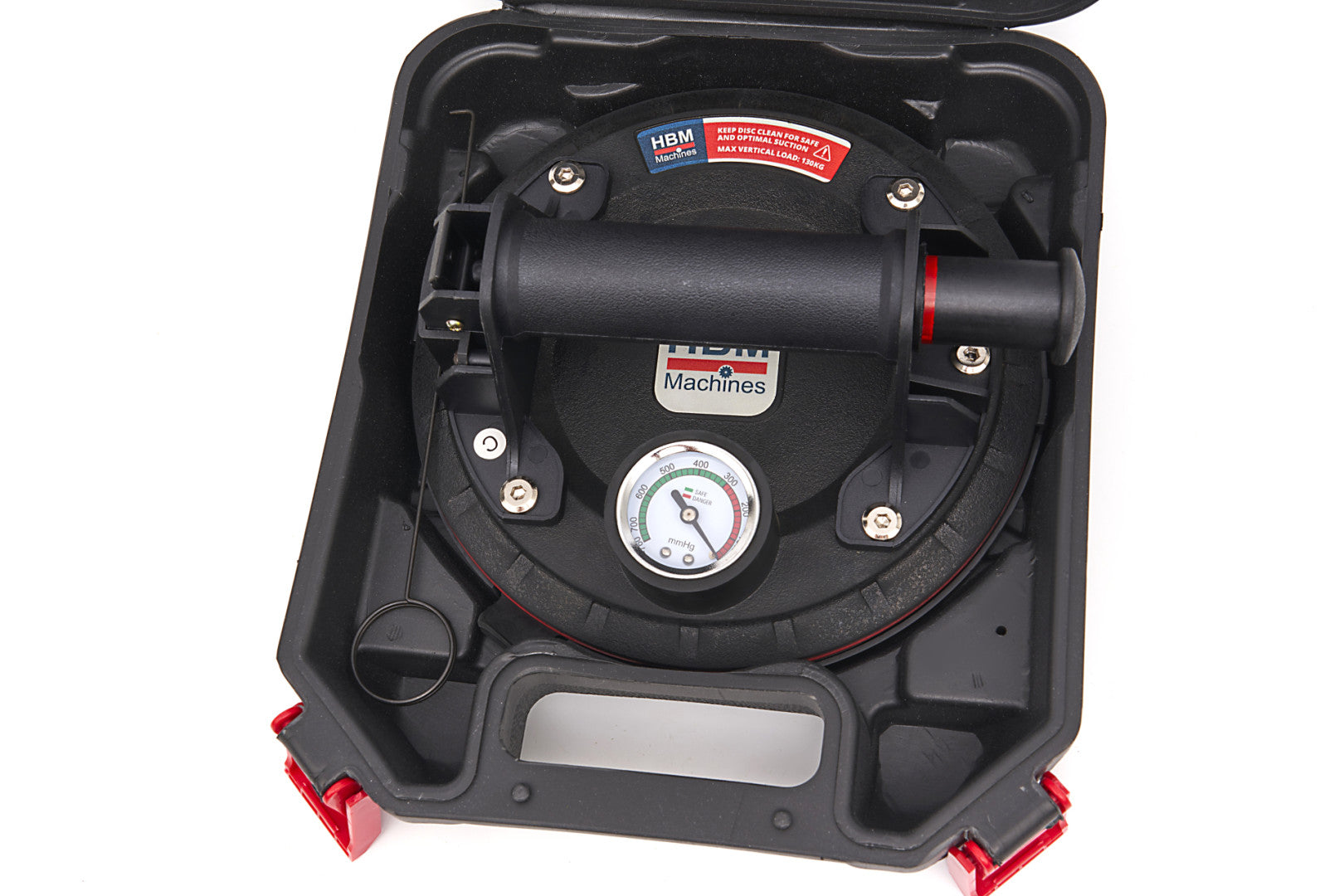 PROFESSZIONÁLIS TAPADÓKORONG VÁKUUM SZIVATTYÚVAL ÉS MANOMÉTERREL HBM