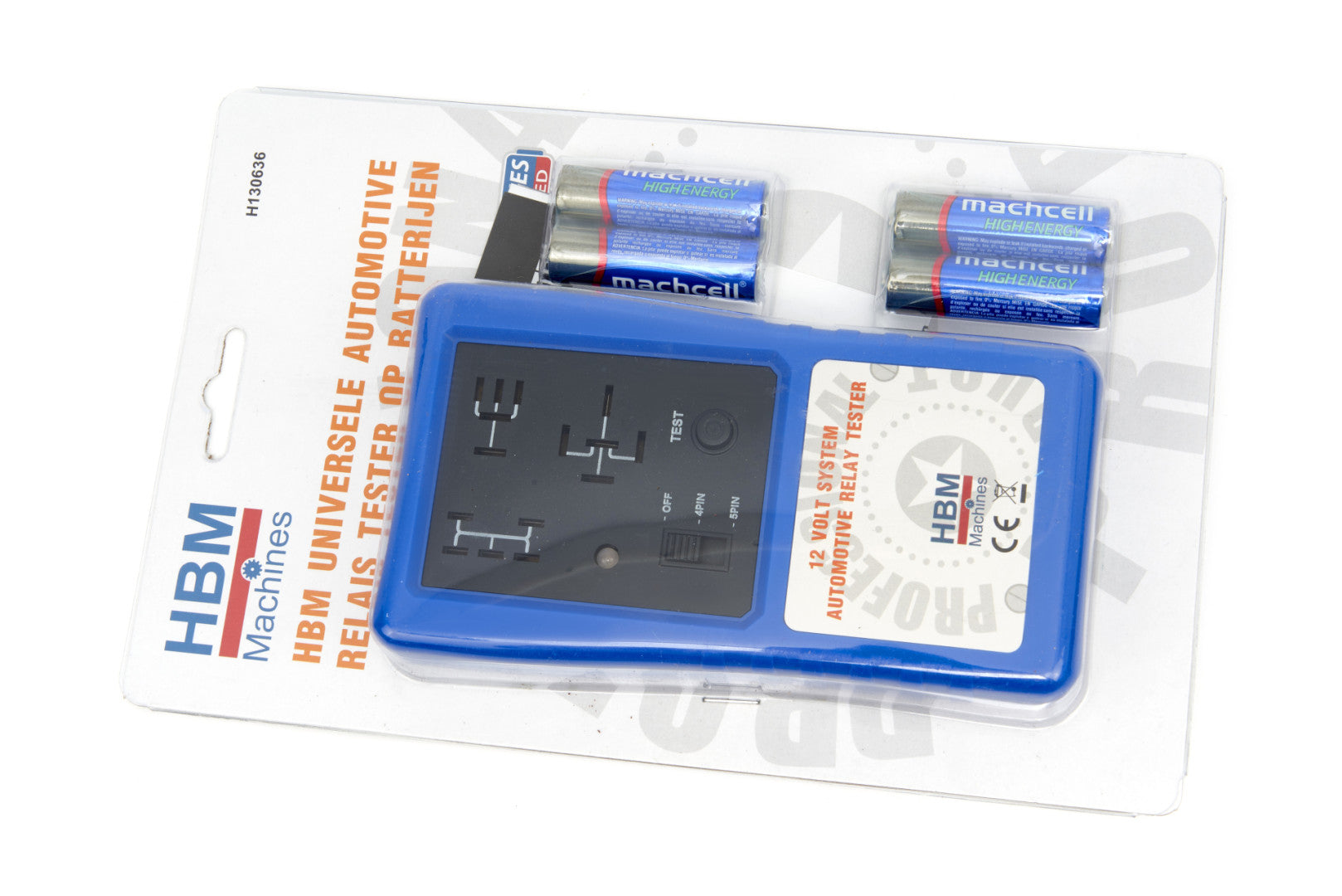 UNIVERZÁLIS ELEMES AUTÓIPARI RELÉ TESZTER 12V HBM