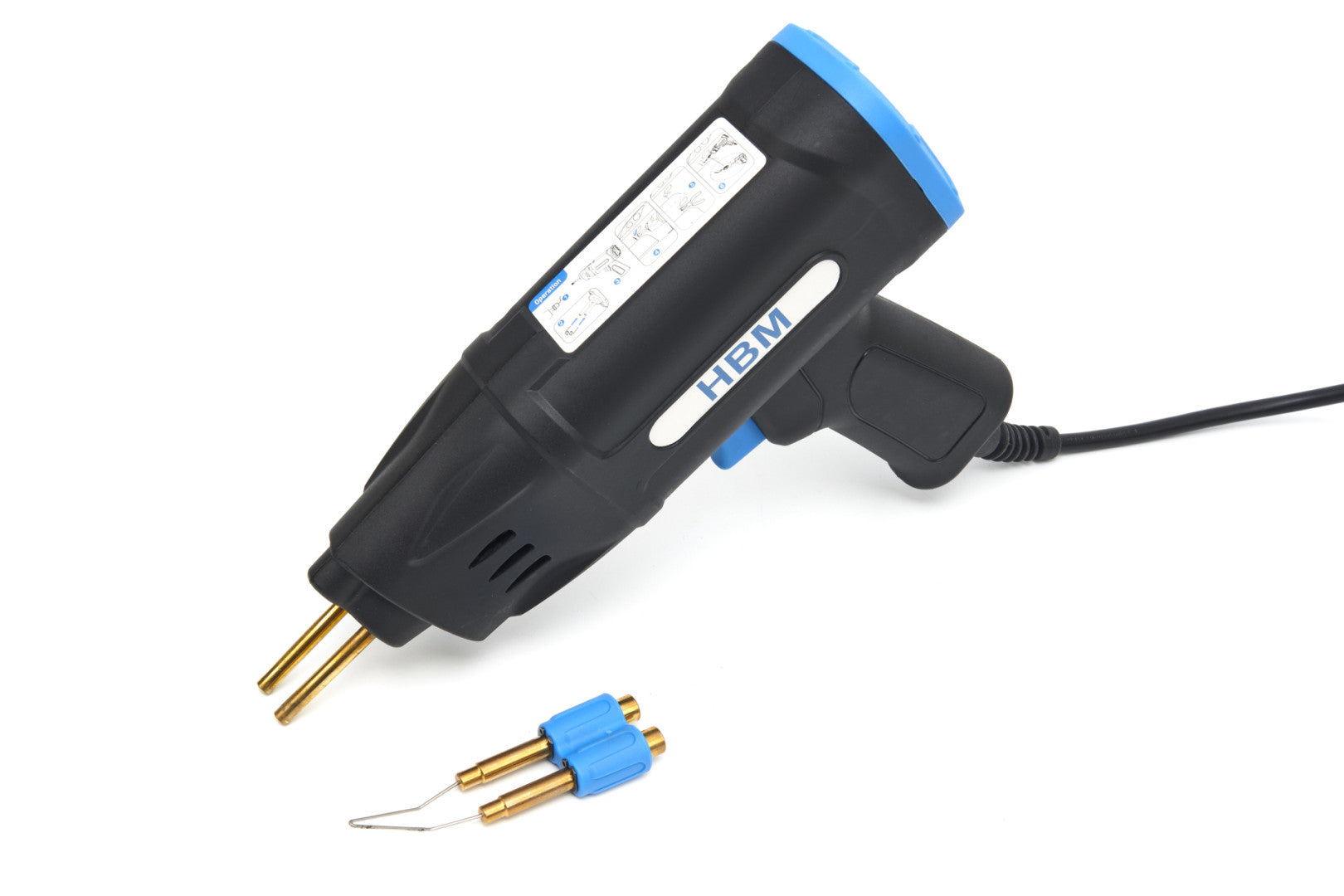 MŰANYAG FORRASZTÓ - HEGESZTŐ PISZTOLY TARTOZÉKOKKAL 75W HBM