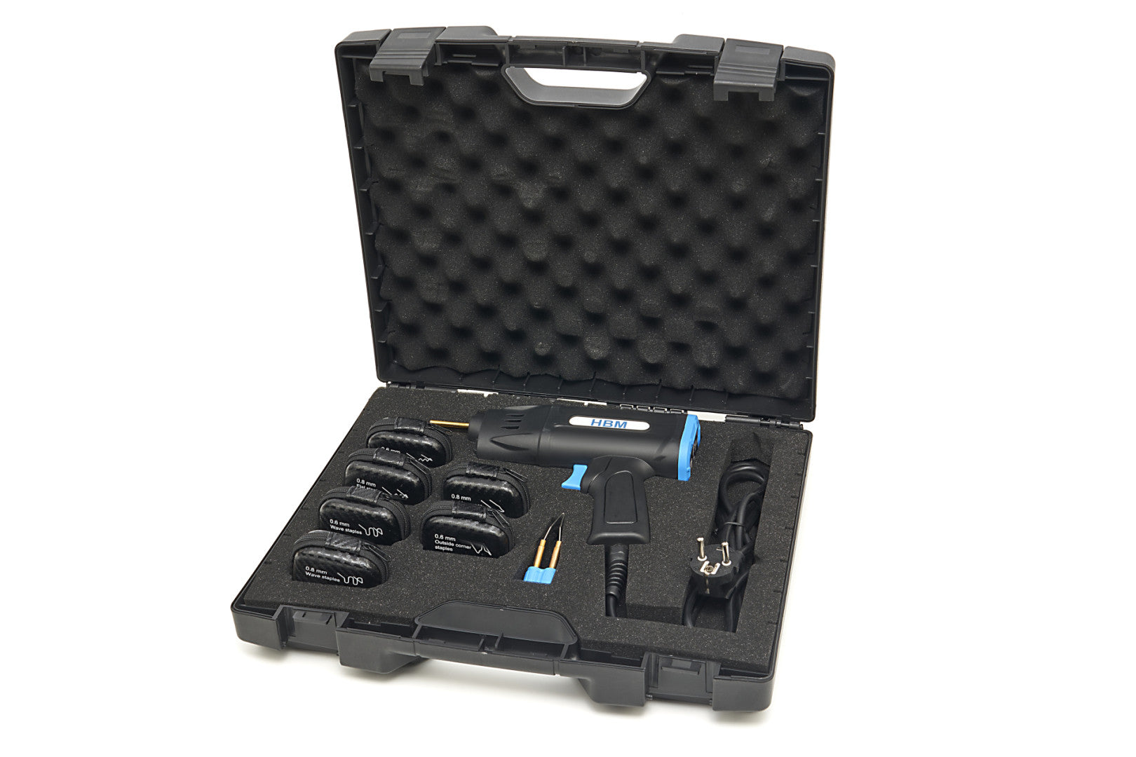 MŰANYAG FORRASZTÓ - HEGESZTŐ PISZTOLY TARTOZÉKOKKAL 75W HBM