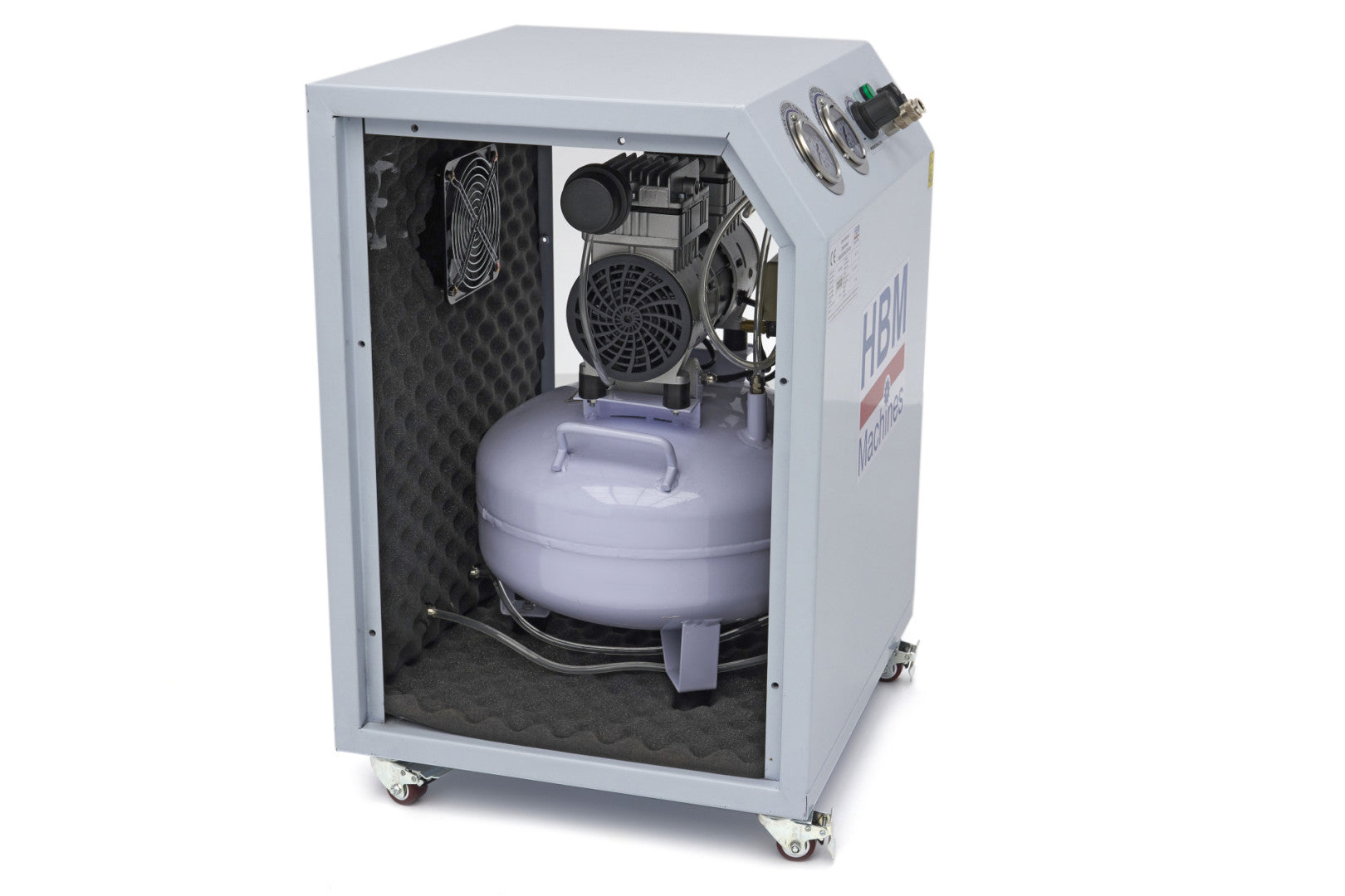 HALK KOMPRESSZOR 50 L HANGSZIGETELT BURKOLATTAL 1500W M2 HBM