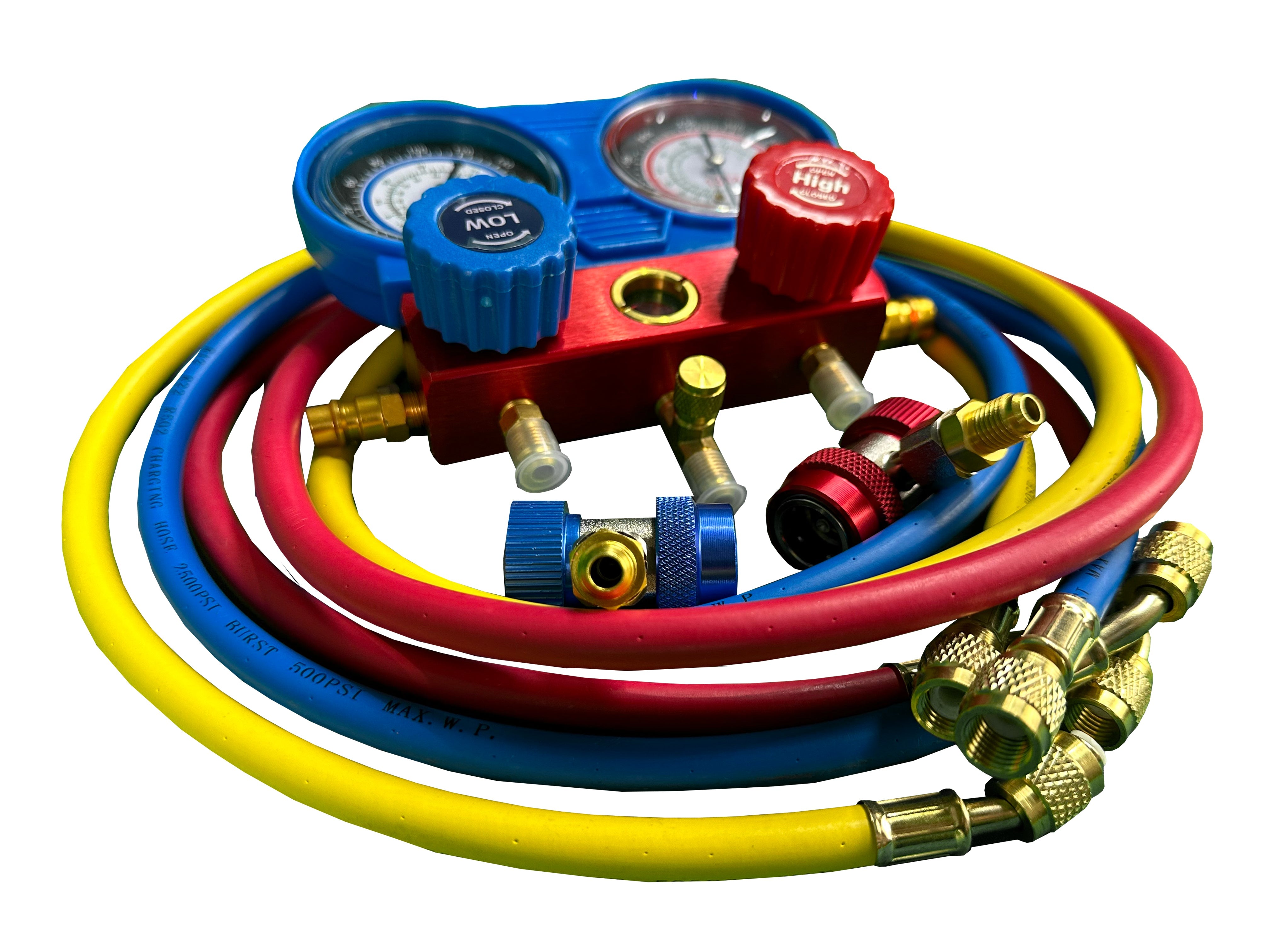 NYOMÁSELLENŐRZŐ ÉS TÖLTŐ, DIAGNOSZTIKAI KÉSZLET LÉGKONDICIONÁLÓ RENDSZEREKHEZ GEBO TOOLS