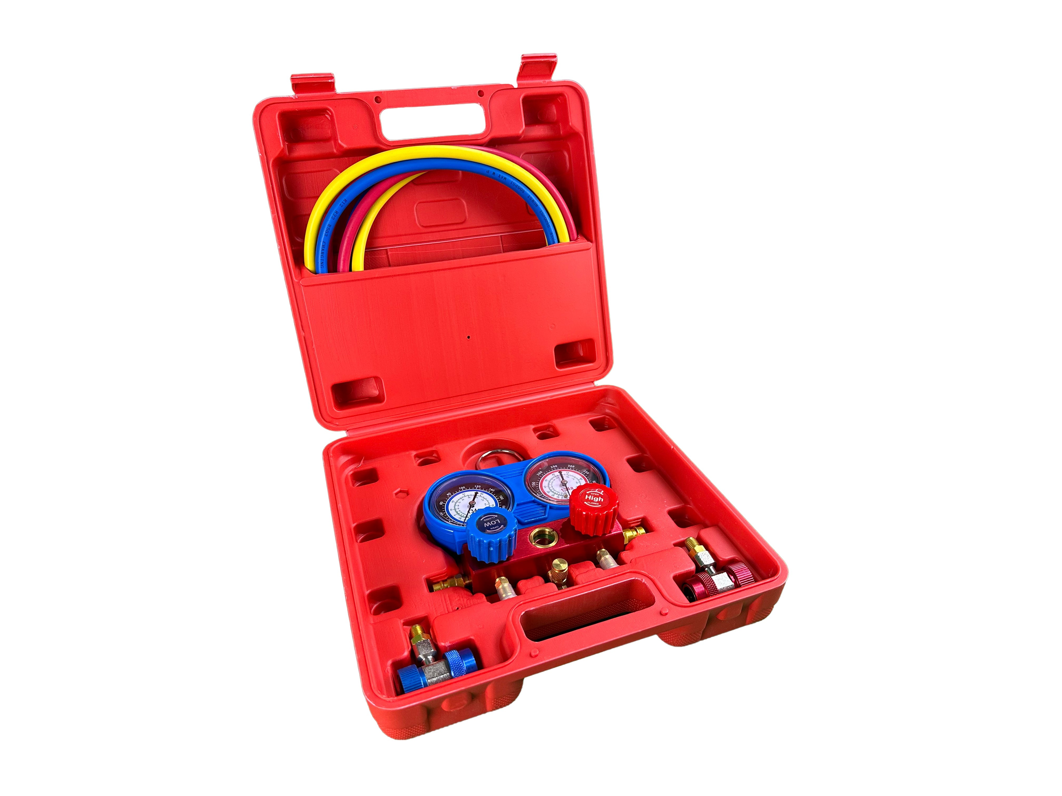 NYOMÁSELLENŐRZŐ ÉS TÖLTŐ, DIAGNOSZTIKAI KÉSZLET LÉGKONDICIONÁLÓ RENDSZEREKHEZ GEBO TOOLS