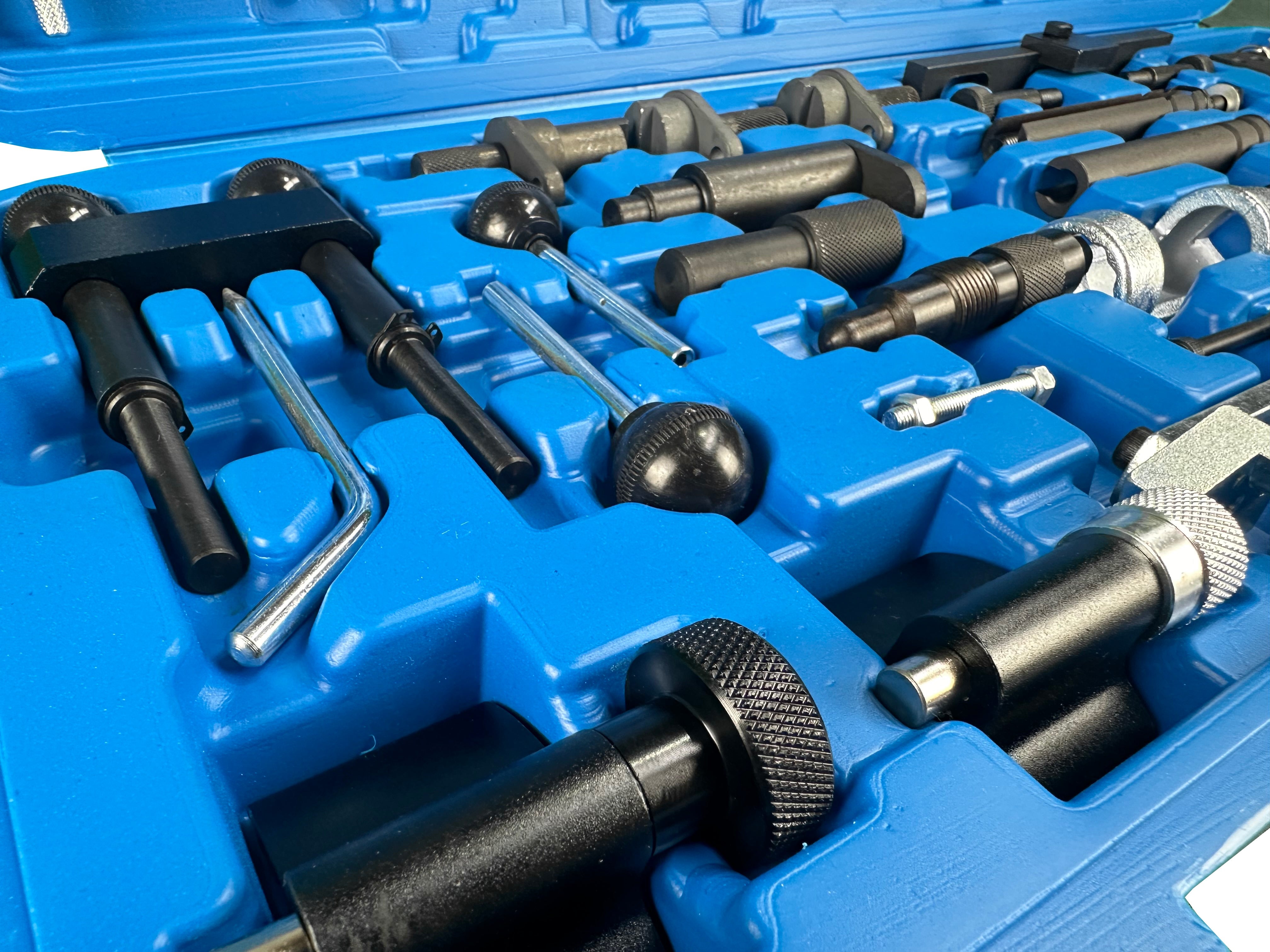 VEZÉRLÉSRÖGZÍTŐ KÉSZLET VW AUDI SEAT SKODA 1.2 1.4 1.6 1.9 2.0 2.5 3.3 DÍEZEL ÉS BENZIN GEBO TOOLS