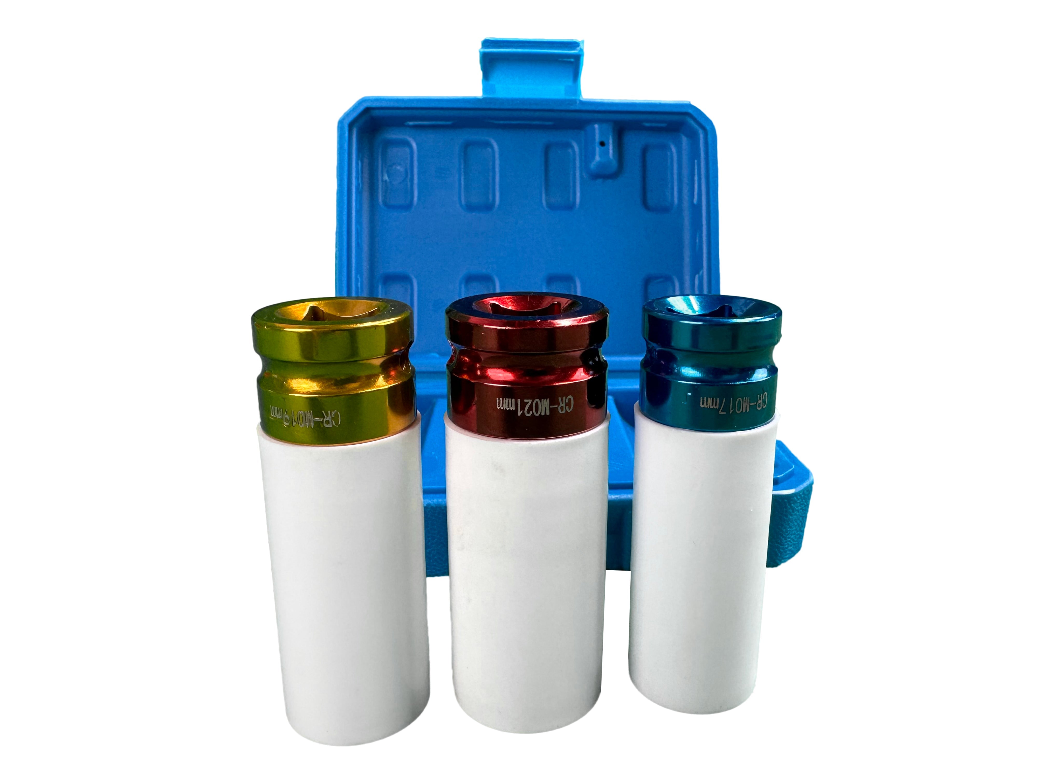 FELNI DUGÓKULCS KÉSZLET ALUMÍNIUM FELNIKHEZ BEVONATTAL 7 19 21 MM GEBO TOOLS