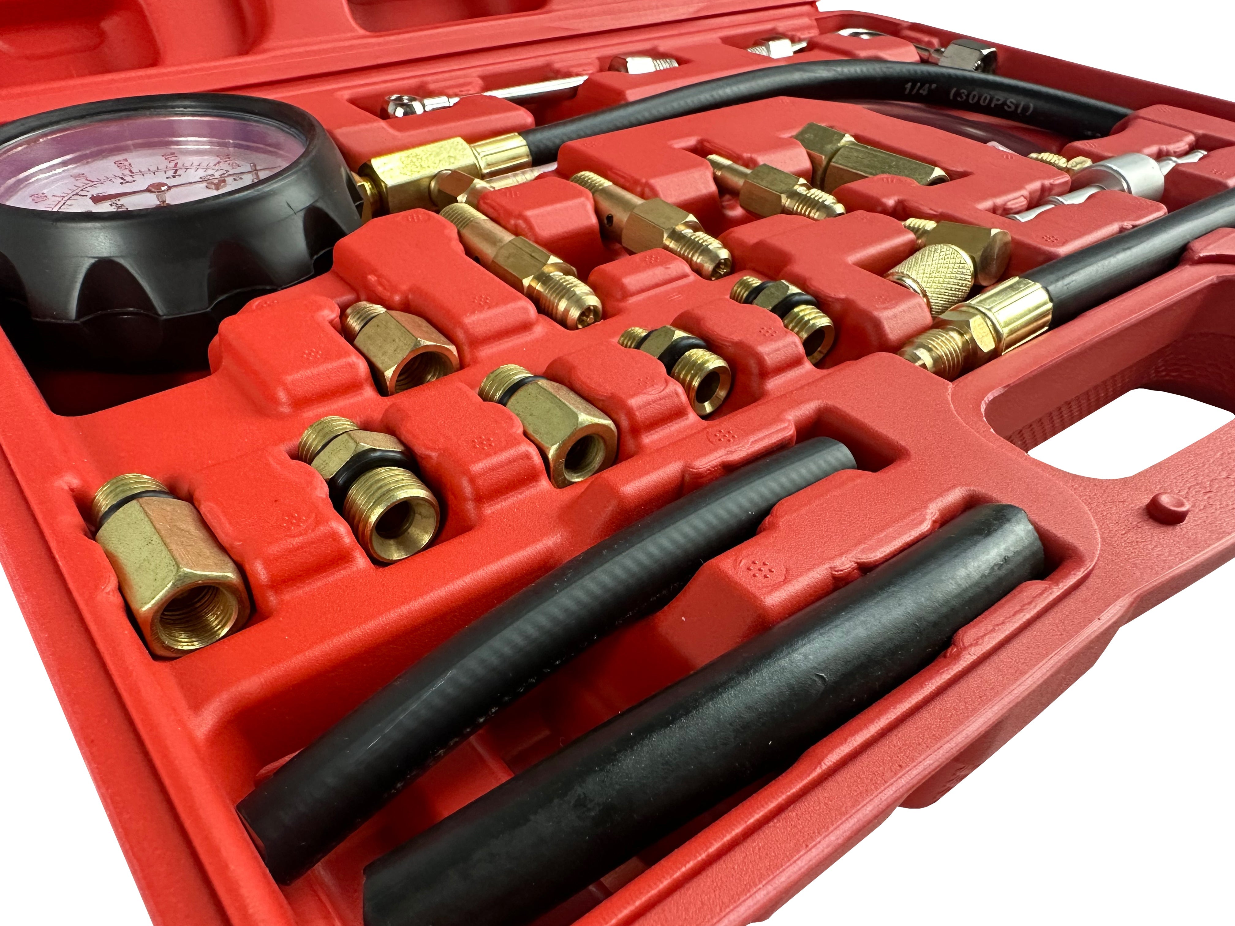 ÜZEMANYAG RENDSZER NYOMÁSMÉRŐ KÉSZLET 21 DB GEBO TOOLS