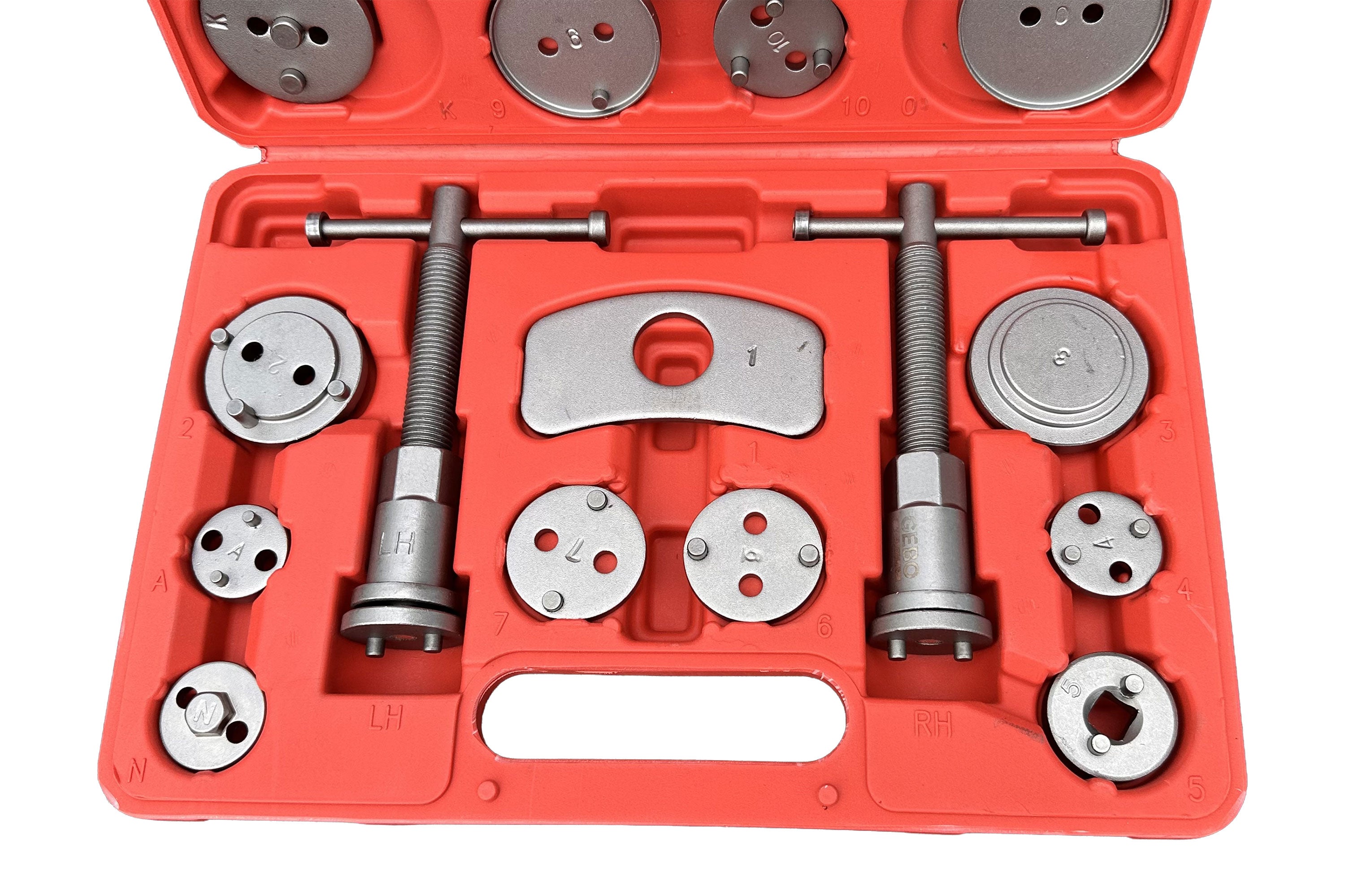 UNIVERZÁLIS AUTÓ FÉKNYEREG DUGATTÚ SZERELŐ KÉSZLET 22 DB GEBO TOOLS