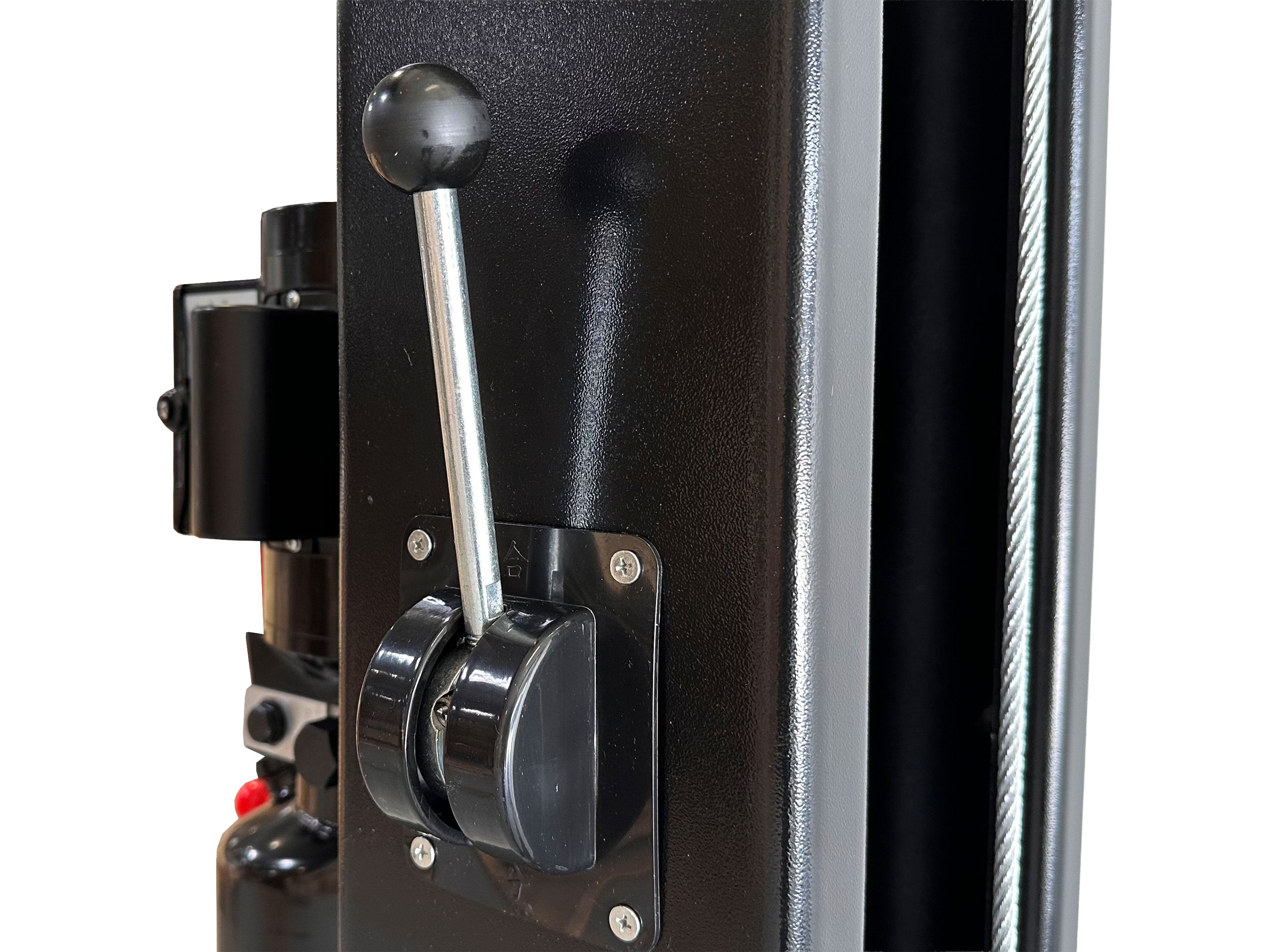 KÉTOSZLOPOS - CSÁPOS EMELŐ 4T KÉZI ELEKTROHIDRAULIKUS NYITÁSSAL 230V + INGYENES OLAJ