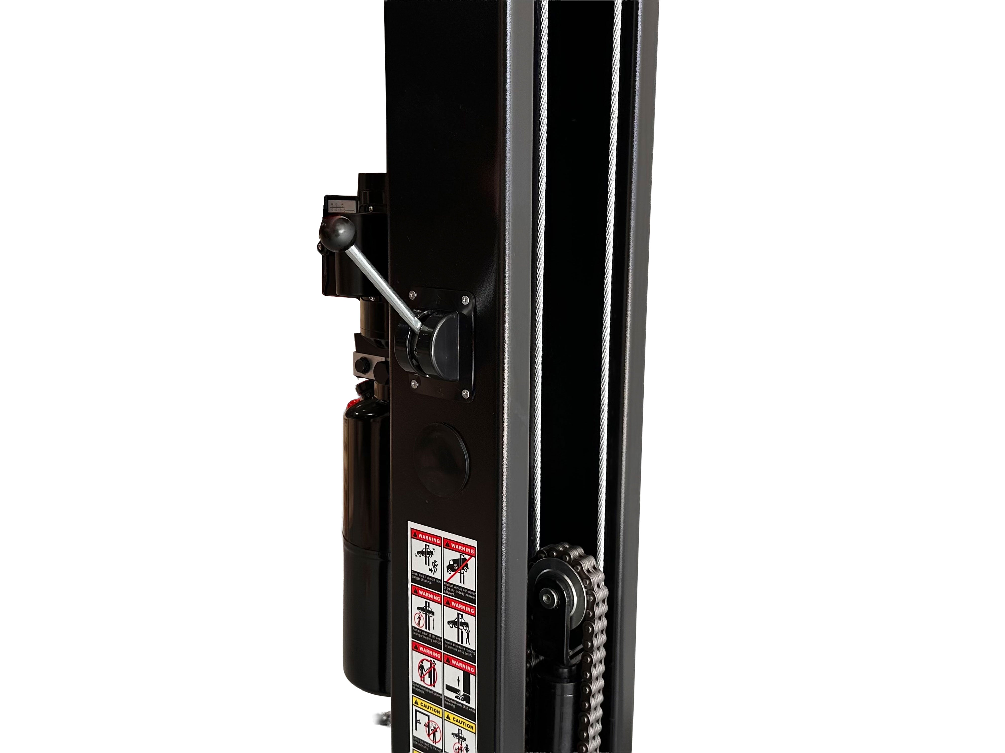 KÉTOSZLOPOS - CSÁPOS EMELŐ 4T KÉZI ELEKTROHIDRAULIKUS NYITÁSSAL 230V + INGYENES OLAJ