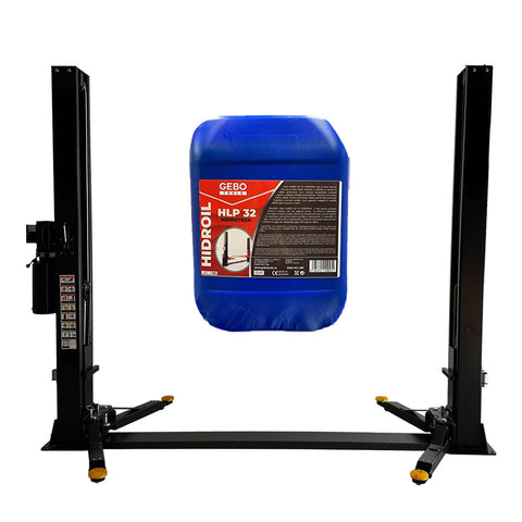 KÉTOSZLOPOS - CSÁPOS EMELŐ 4T KÉZI ELEKTROHIDRAULIKUS NYITÁSSAL 230V + INGYENES OLAJ