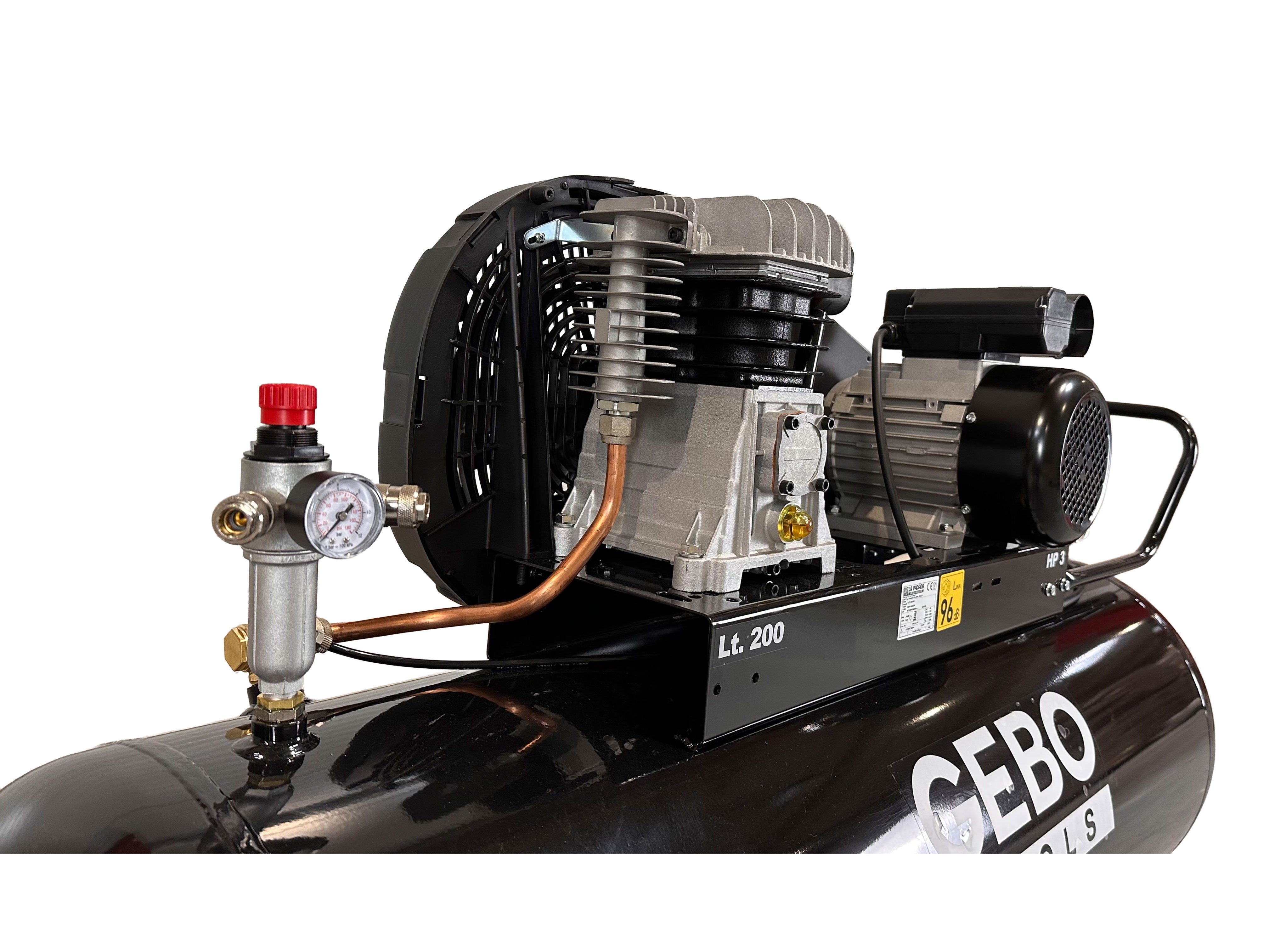 PROFESSZIONÁLIS LÉGKOMPRESSZOR 200L 3 LE 230 V GEBO TOOLS