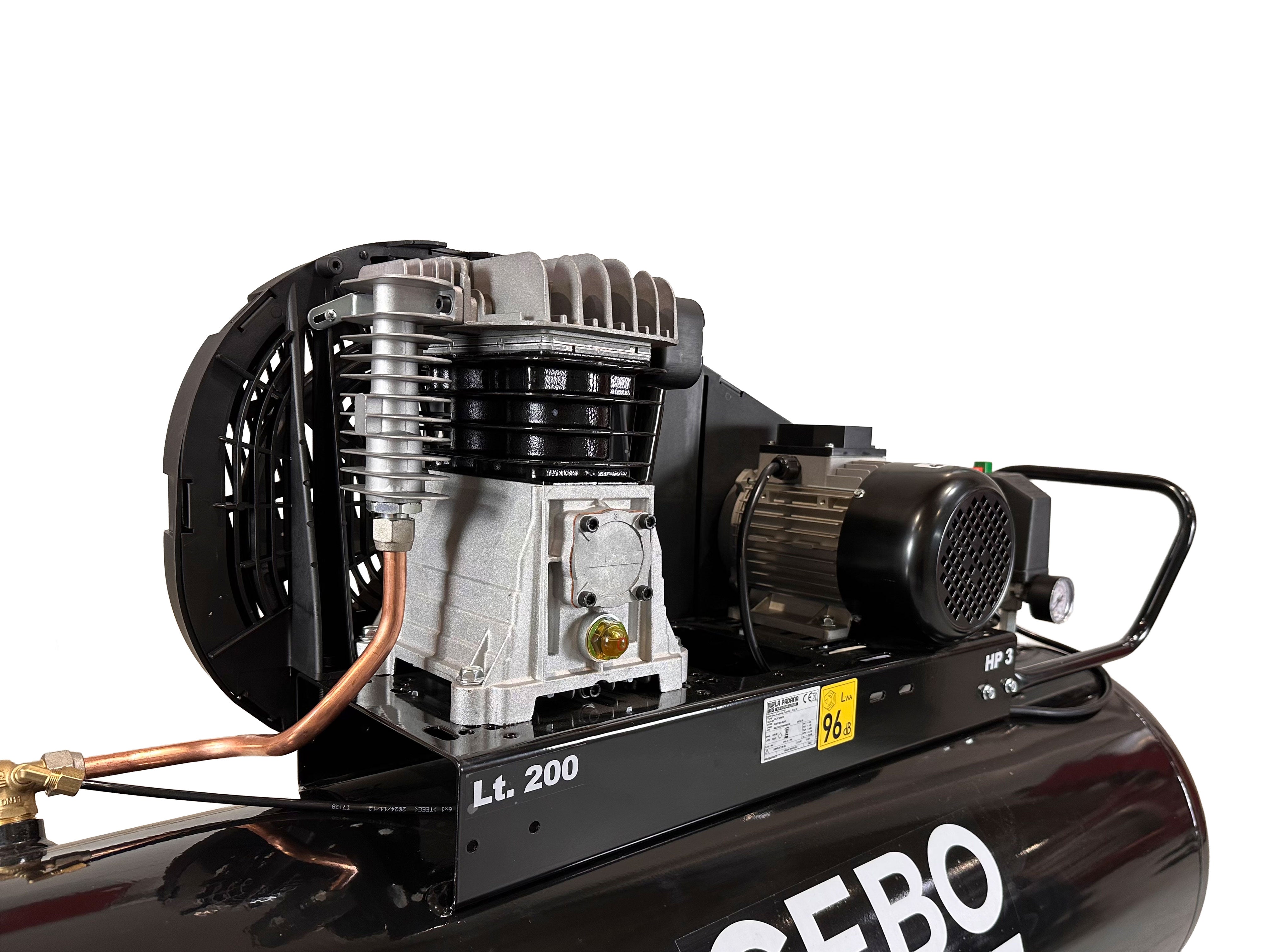 PROFESSZIONÁLIS LÉGKOMPRESSZOR 200L 3 LE 400 V GEBO TOOLS