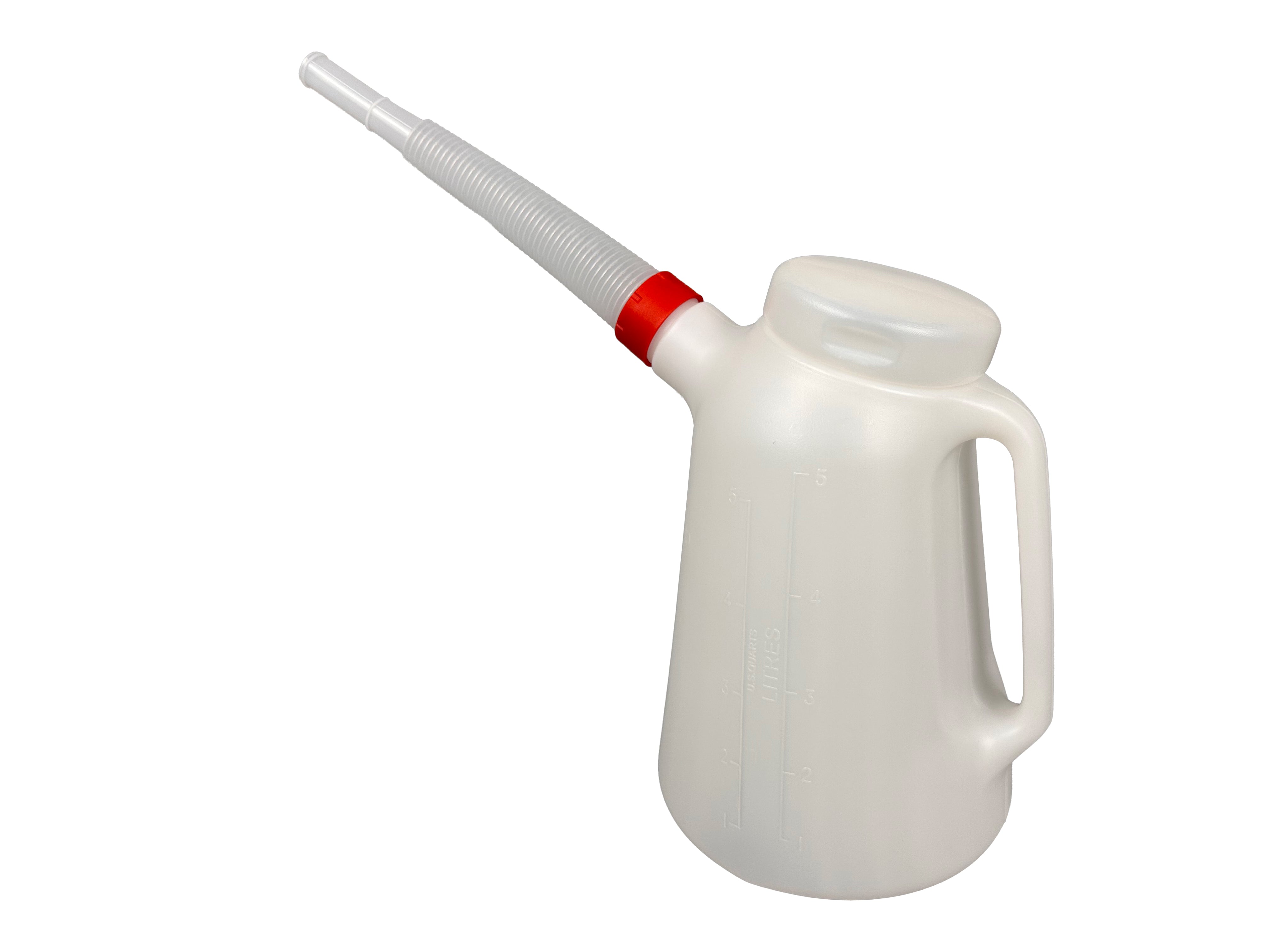 TARTÁLY FEDŐVEL ÉS RUGALMAS TÖMLŐVEL OLAJHOZ ÉS FAGYGÁTLÓHOZ 5L