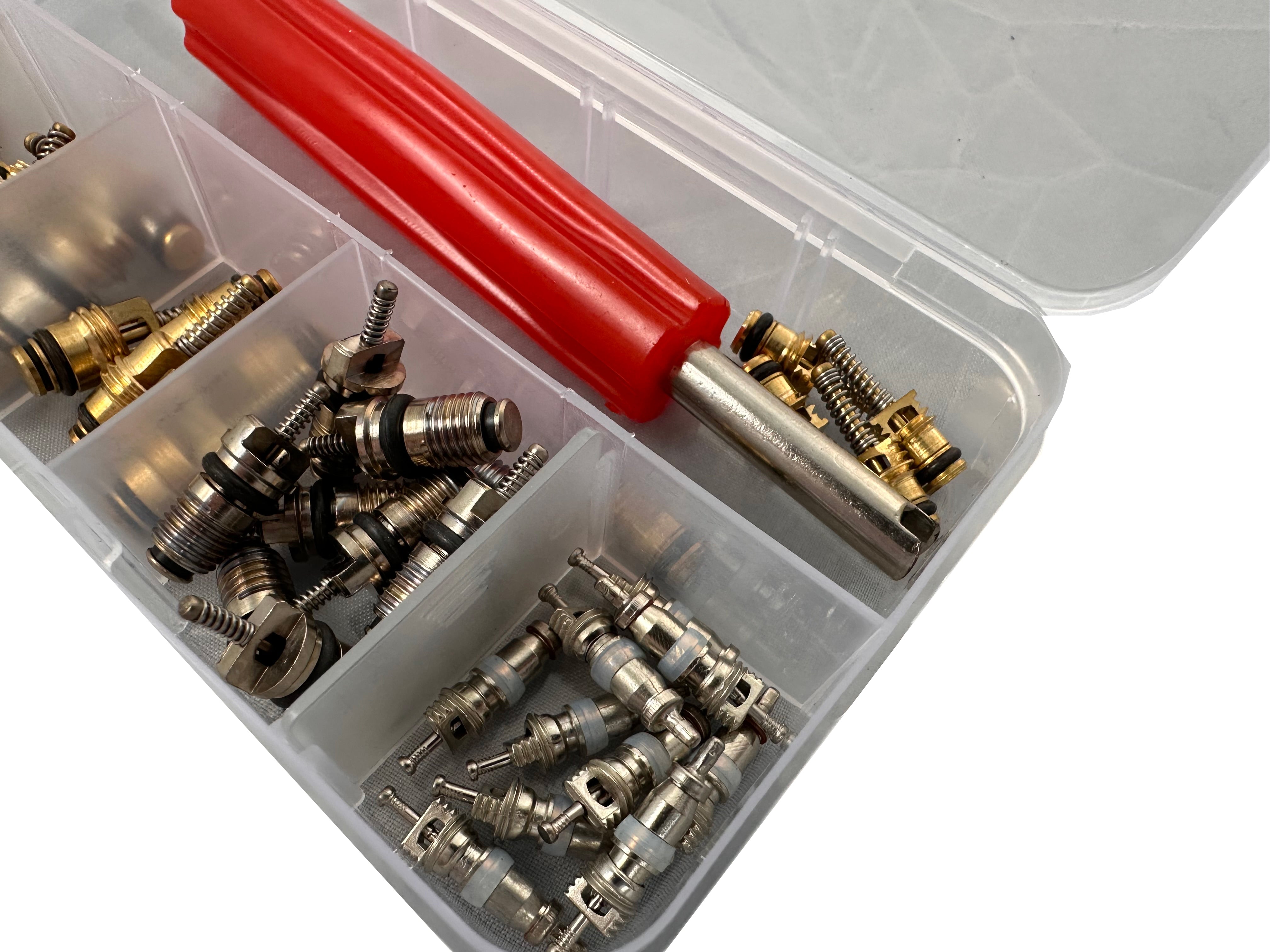 KLÍMA TÖLTŐSZELEP SZERELŐ KÉSZLET 41 DB