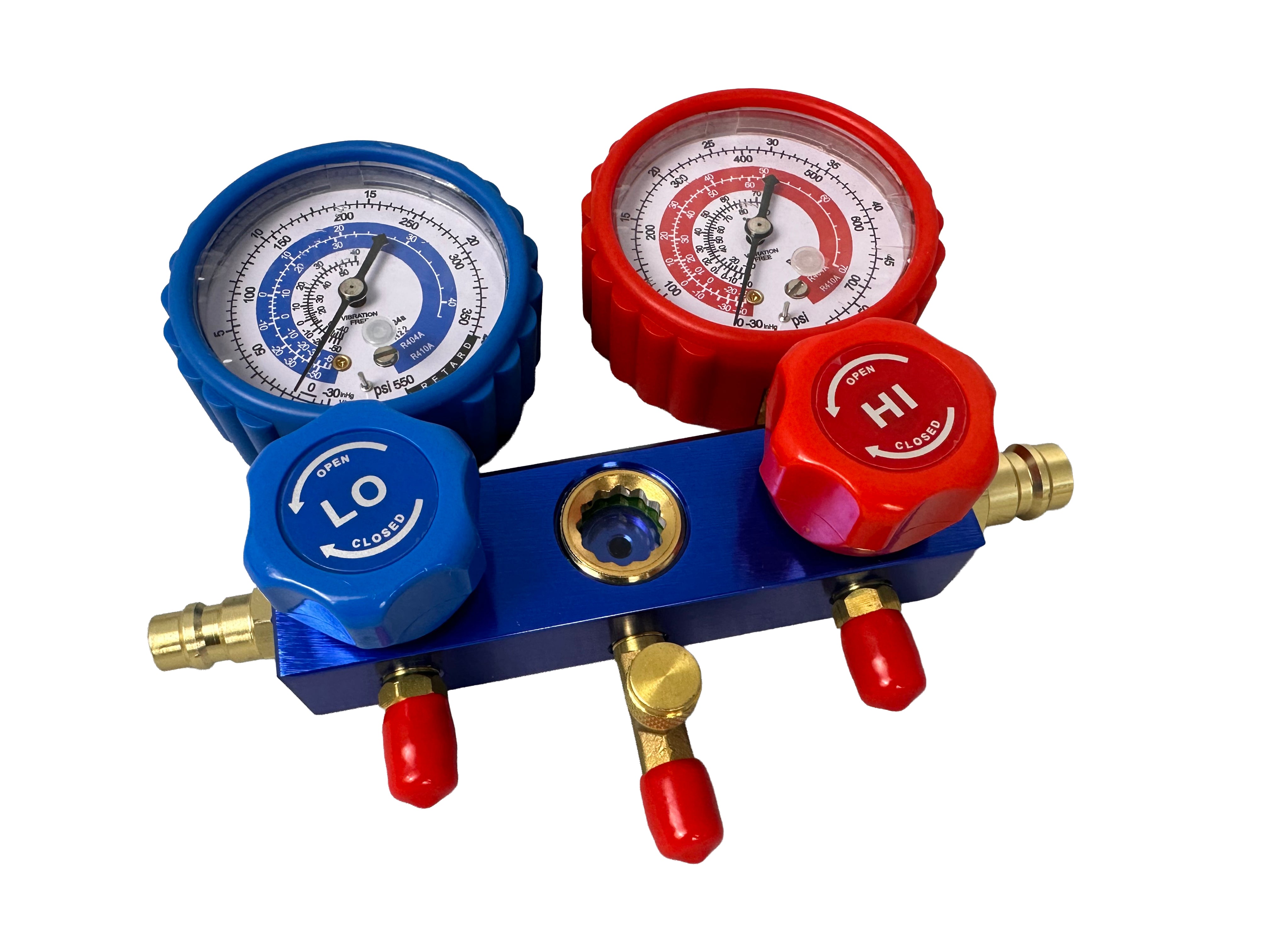 VÁKUUMSZIVATTYÚ PUMPA LÉGKONDICIONÁLÓHOZ DUPLA NYOMÁSMÉRŐVEL 70L/MIN