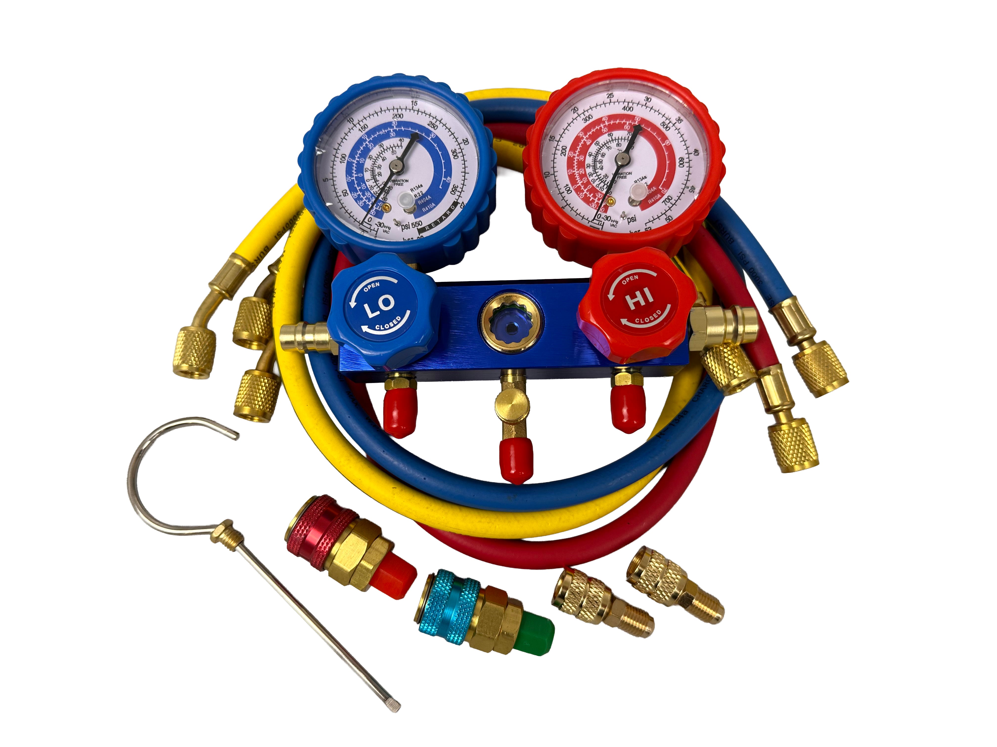 VÁKUUMSZIVATTYÚ PUMPA LÉGKONDICIONÁLÓHOZ DUPLA NYOMÁSMÉRŐVEL 70L/MIN