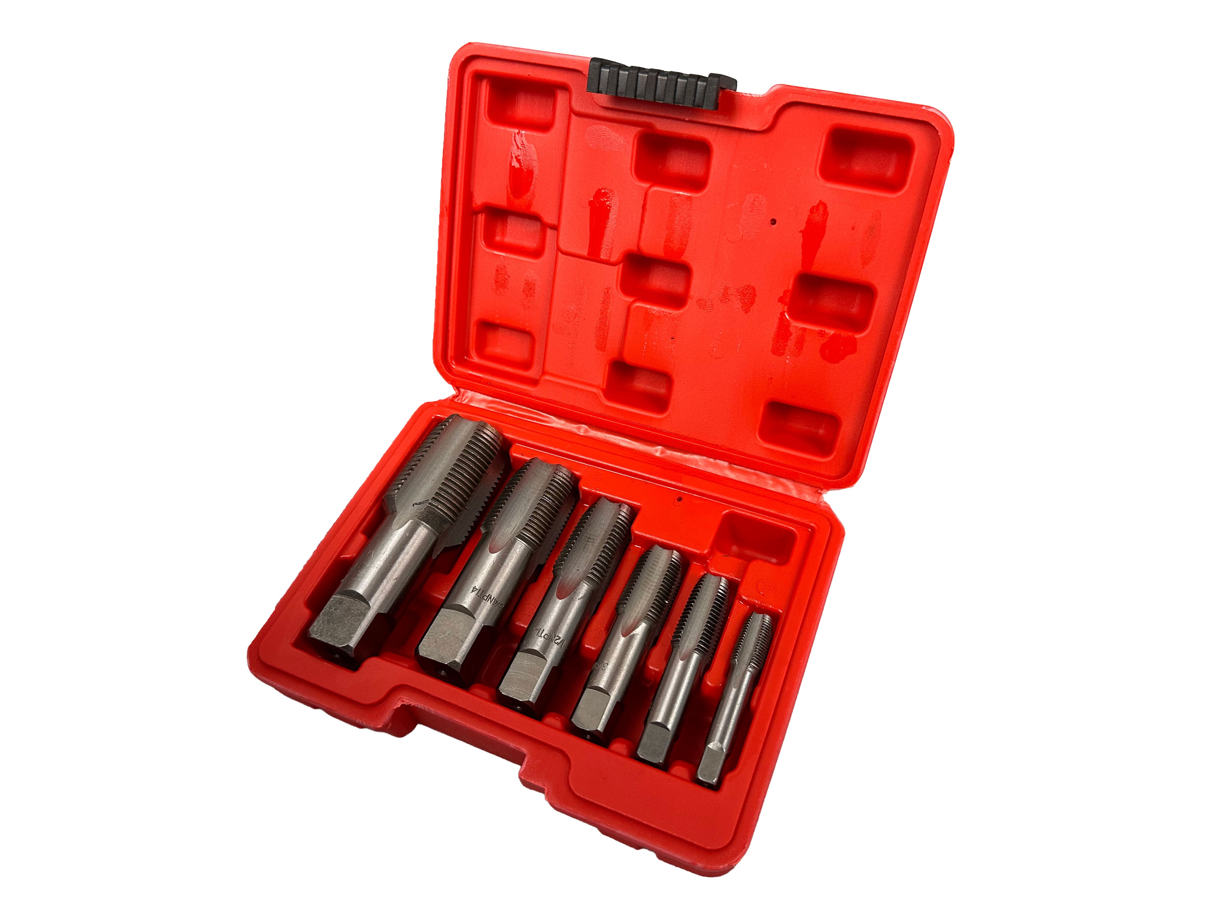 MENETFÚRÓ - MENETVÁGÓ KÉSZLET CSÖVEKHEZ 6 DB GEBO TOOLS