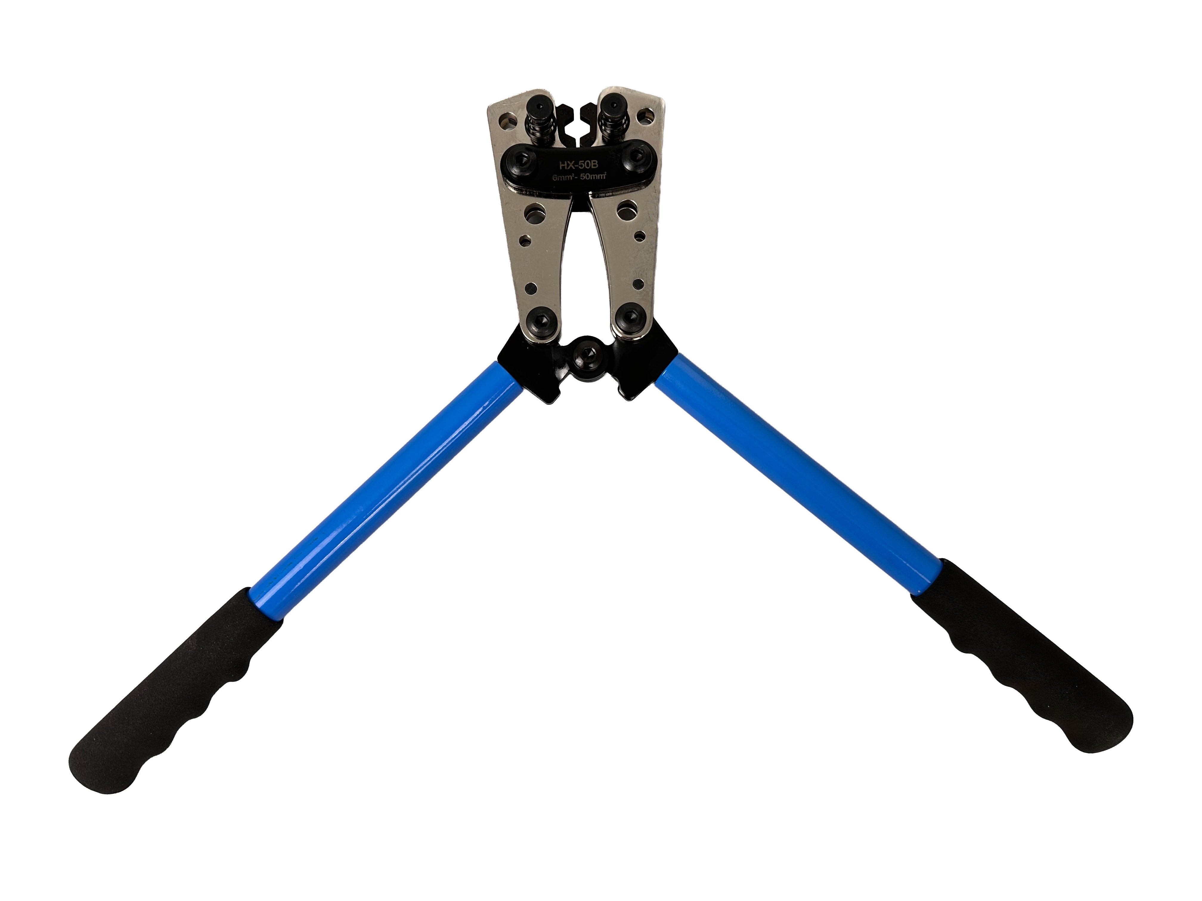 KRIMPELŐ FOGÓ NAGY ÁTMÉRŐJŰ ELEKTROMOS KÁBELEKHEZ 6.0 – 50MM2 GEBO TOOLS