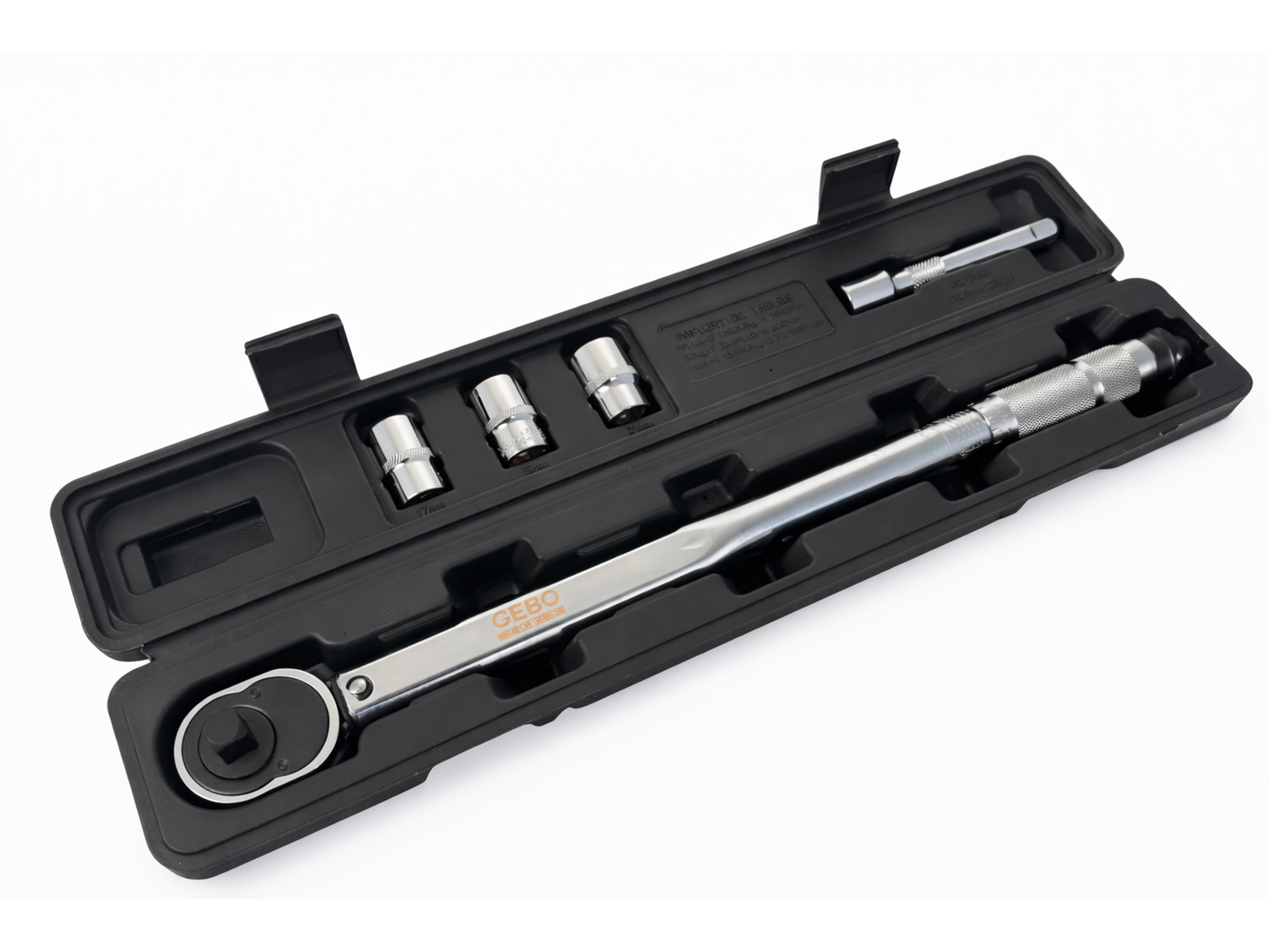 NYOMATÉKKULCS KÉSZLET 1/2" 5 DB 28-210 NM, 1/2" DUGÓKULCSOK 17–19–21 MM, HOSSZABBÍTÓ GEBO TOOLS