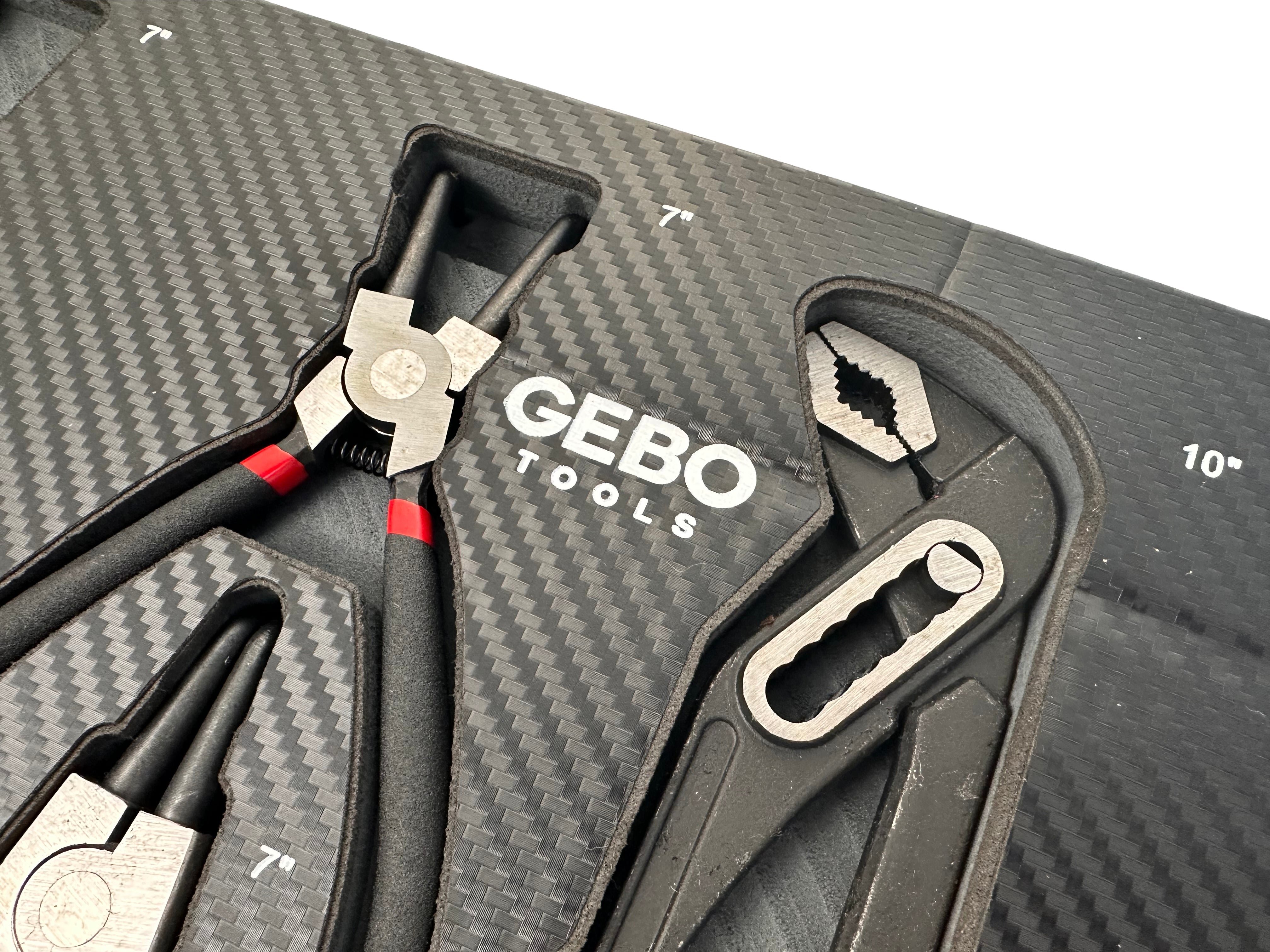 SZERSZÁMOS SZEKRÉNY – SZERSZÁMOS KOCSI MODUL FOGÓ ÉS CSAPSZEGKIÜTŐ KÉSZLETTEL 16 DB 54 X 39,5 X 3 CM GEBO TOOLS